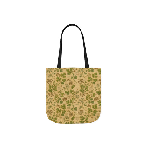 Coriander & Seeds Canvas Tote Bag Mediterranean Kitchen Botanical Design Italian Cottagecore Gift