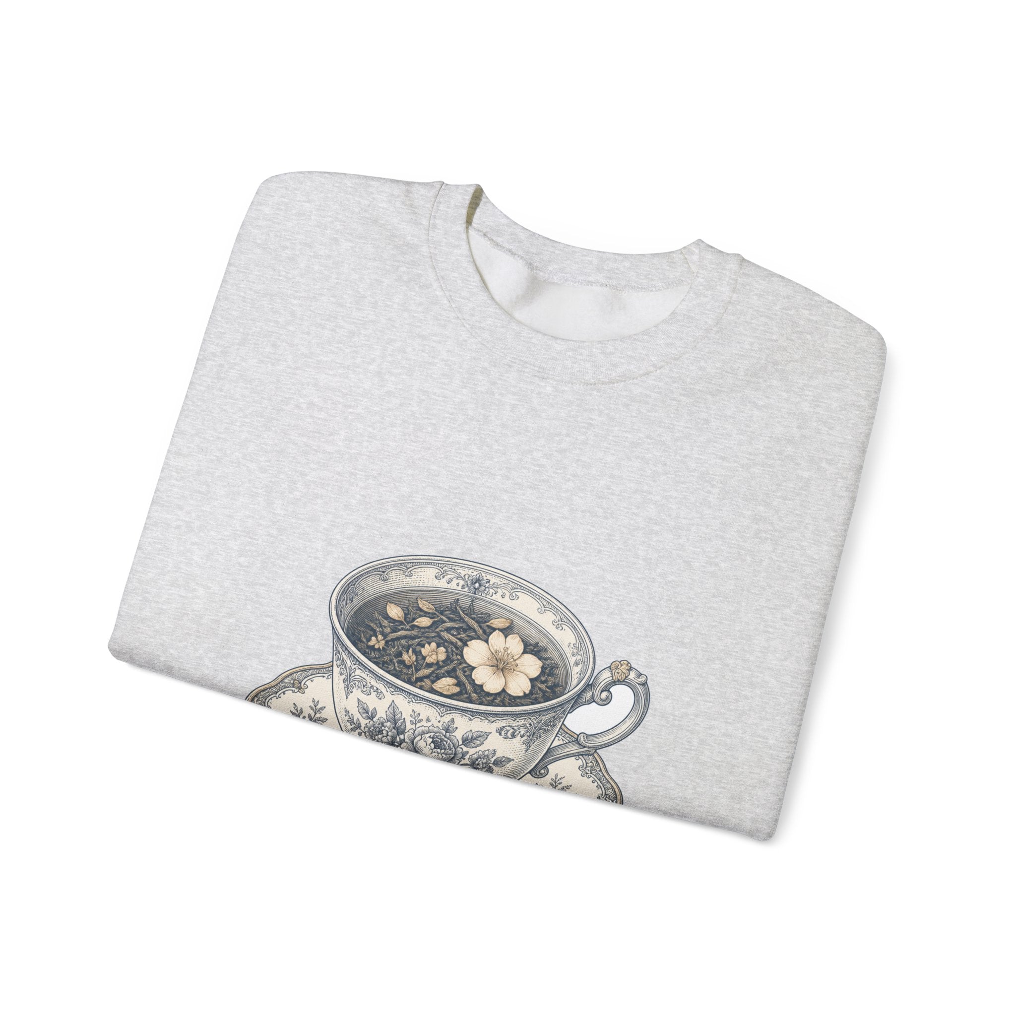 Matching Couple Sweatshirt - Coffee & Tea Matching Couple Comfort Colors Crew Vintage Art His Hers Honeymoon Gift - Design B