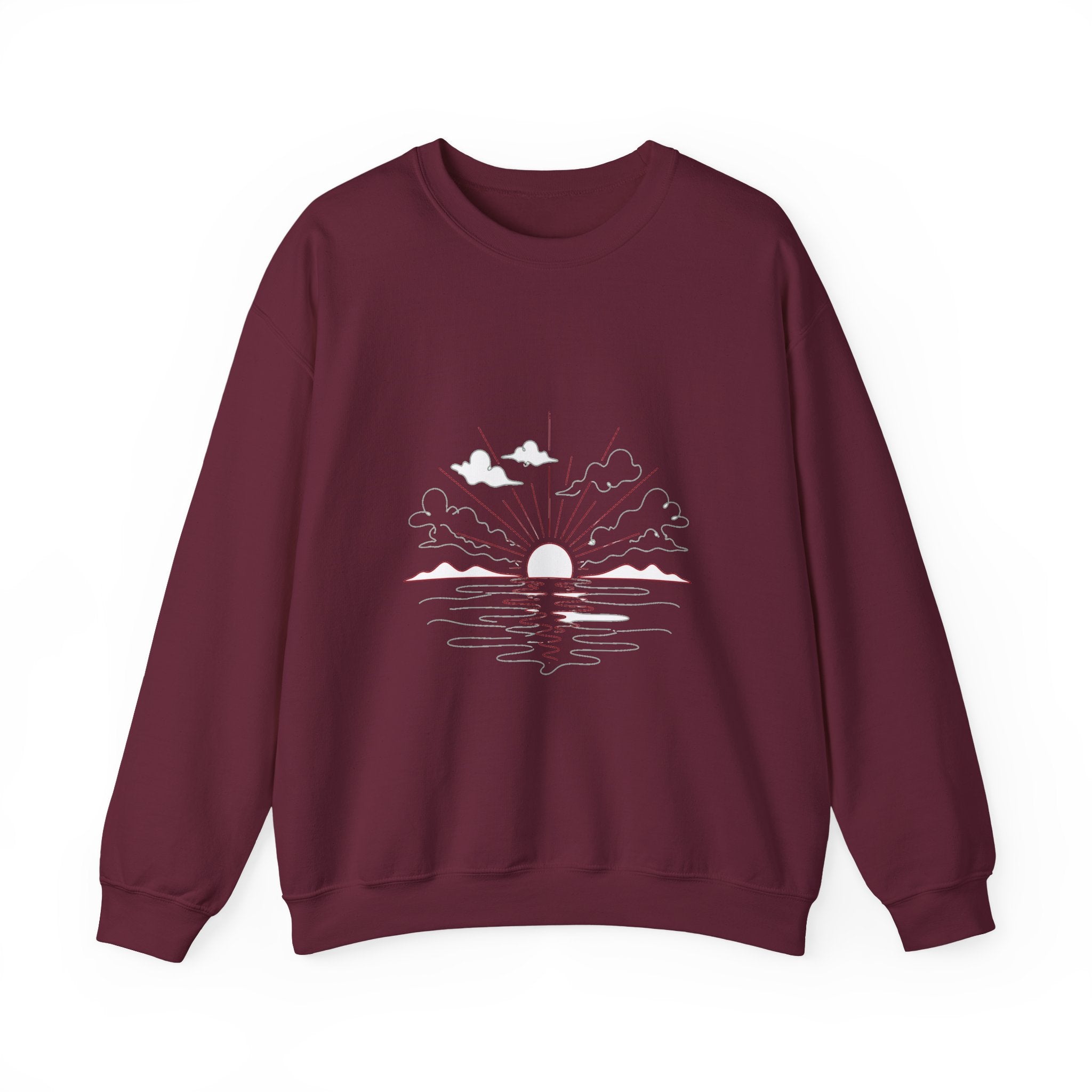 Matching Couple Sweatshirt - Sunrise & Sunset Matching Couple Comfort Colors Crew Minimalist Art His Hers Christmas Gift - Design A