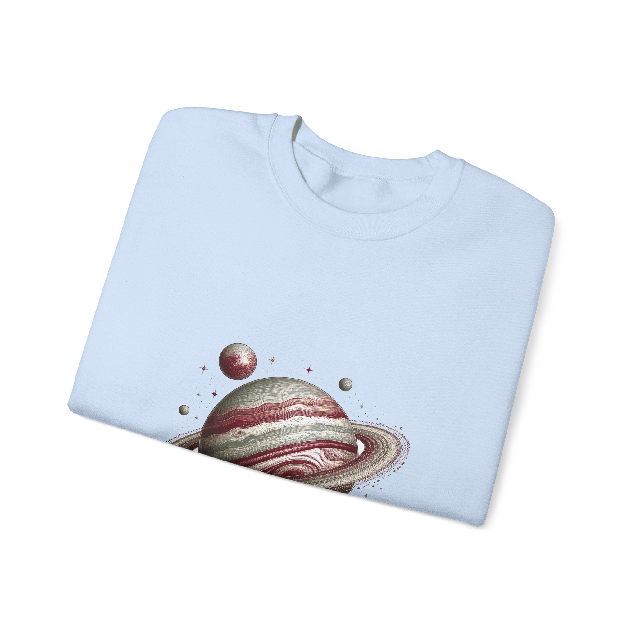 Matching Couple Sweatshirt - Astronaut & Planet Matching Couple Crewneck Sweatshirt Vintage Art His Hers Wedding Gift - Design B
