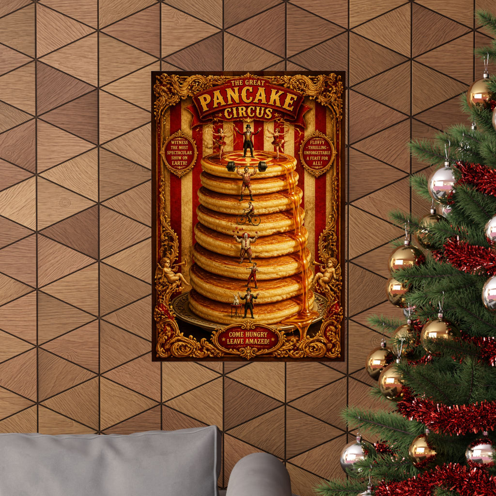 Pancake Stack Platform Wall Art Poster 24×36 Baroque Studio Decor Maximalist Print