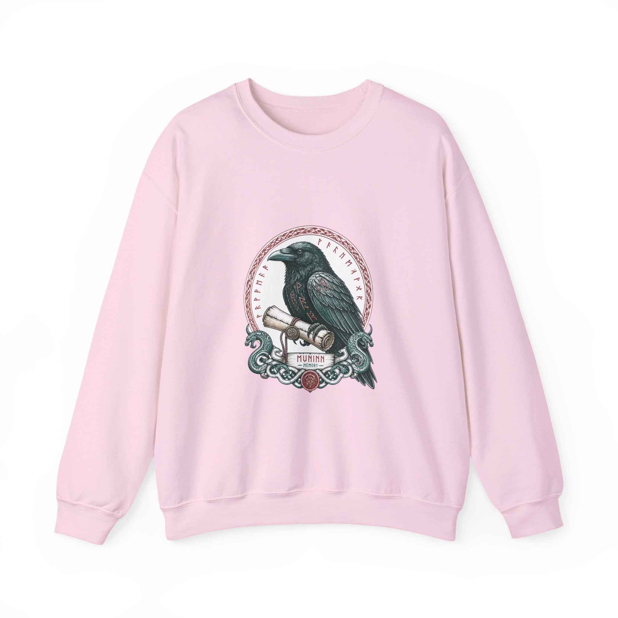 Matching Couple Sweatshirt - Huginn & Muninn Matching Couple Premium Fleece Sweatshirt Hand-Drawn Art His Hers Anniversary Gift - Design B