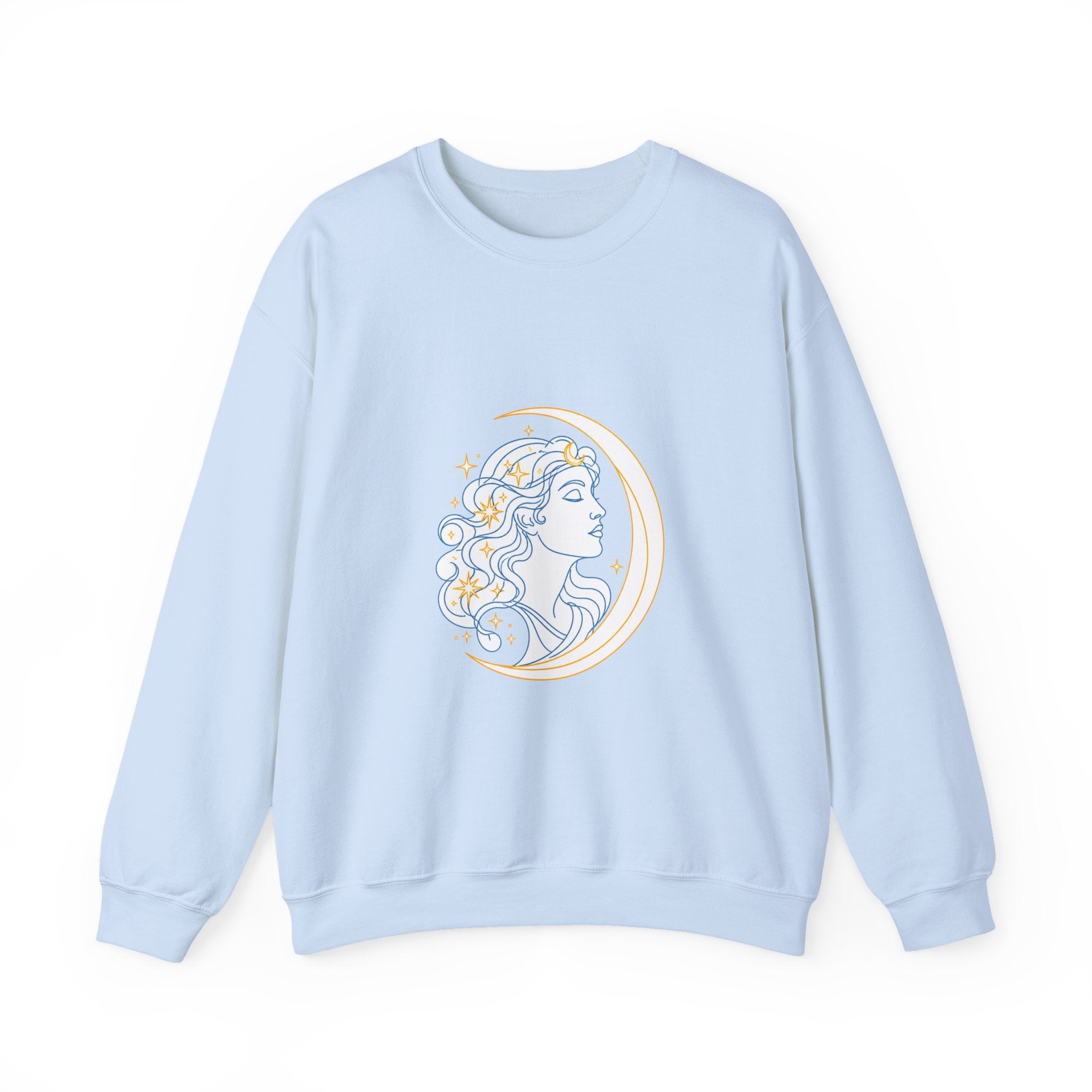 Matching Couple Sweatshirt - Helios & Selene Matching Couple Crewneck Sweatshirt Minimalist Art His Hers Valentine Gift - Design B