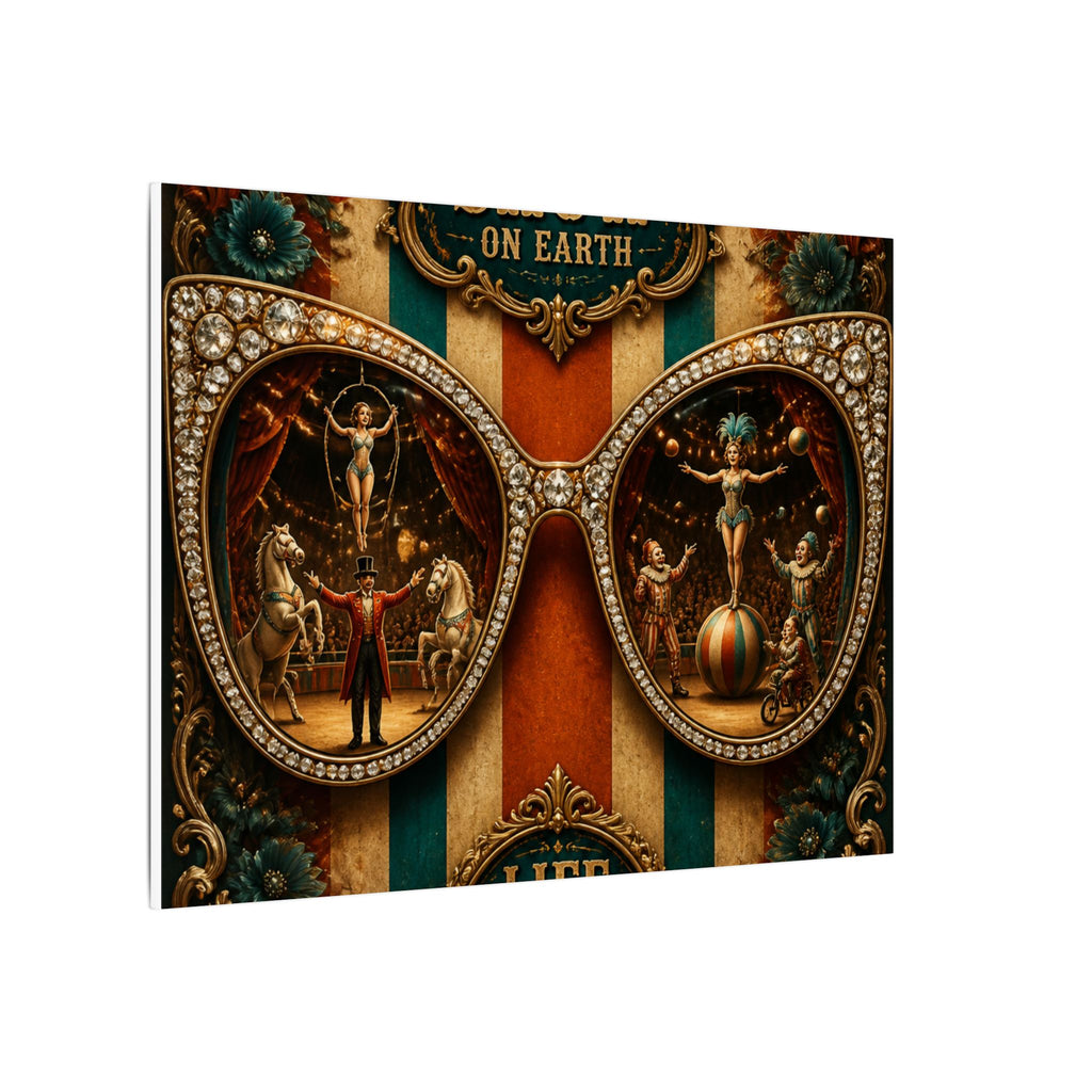 Sunglasses Circus Ring Wall Art Canvas 16×20 Baroque Home Office Decor Maximalist Print