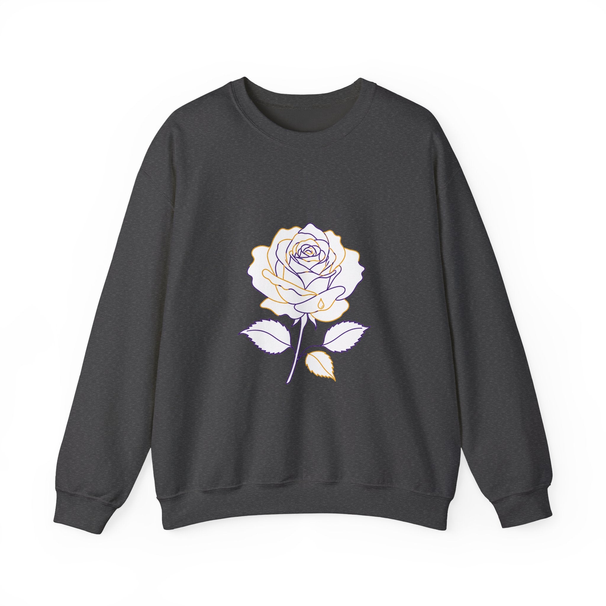 Matching Couple Sweatshirt - Rose & Thorn Matching Couple Premium Fleece Sweatshirt Minimalist Art His Hers Christmas Gift - Design A
