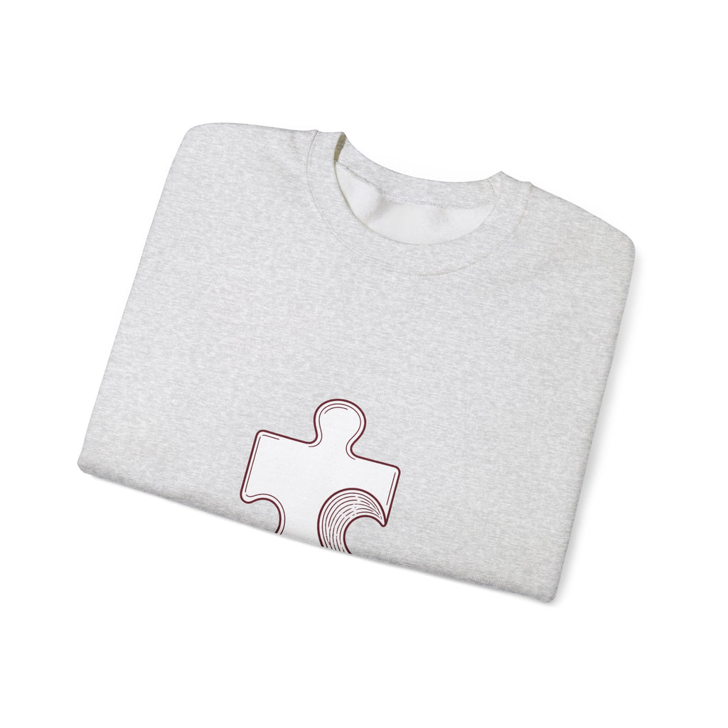 Matching Couple Sweatshirt - Puzzle Pieces Matching Couple Premium Fleece Sweatshirt Minimalist Art His Hers Christmas Gift - Design A