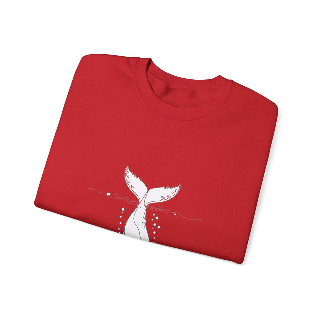 Matching Couple Sweatshirt - Eagle & Whale Matching Couple Crewneck Sweatshirt Minimalist Art His Hers Valentine Gift - Design B