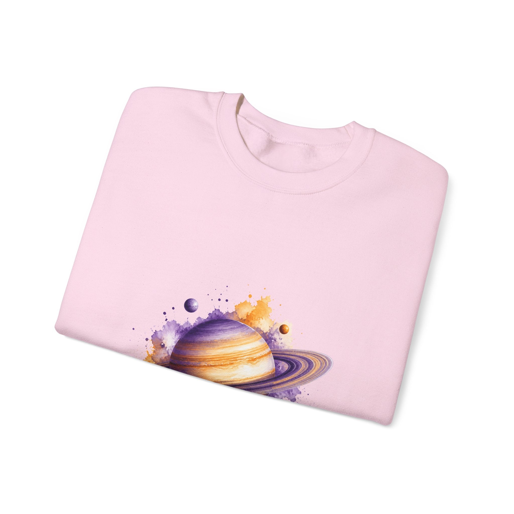 Matching Couple Sweatshirt - Saturn & Jupiter Matching Couple Comfort Colors Crew Watercolor Art His Hers Birthday Gift - Design A