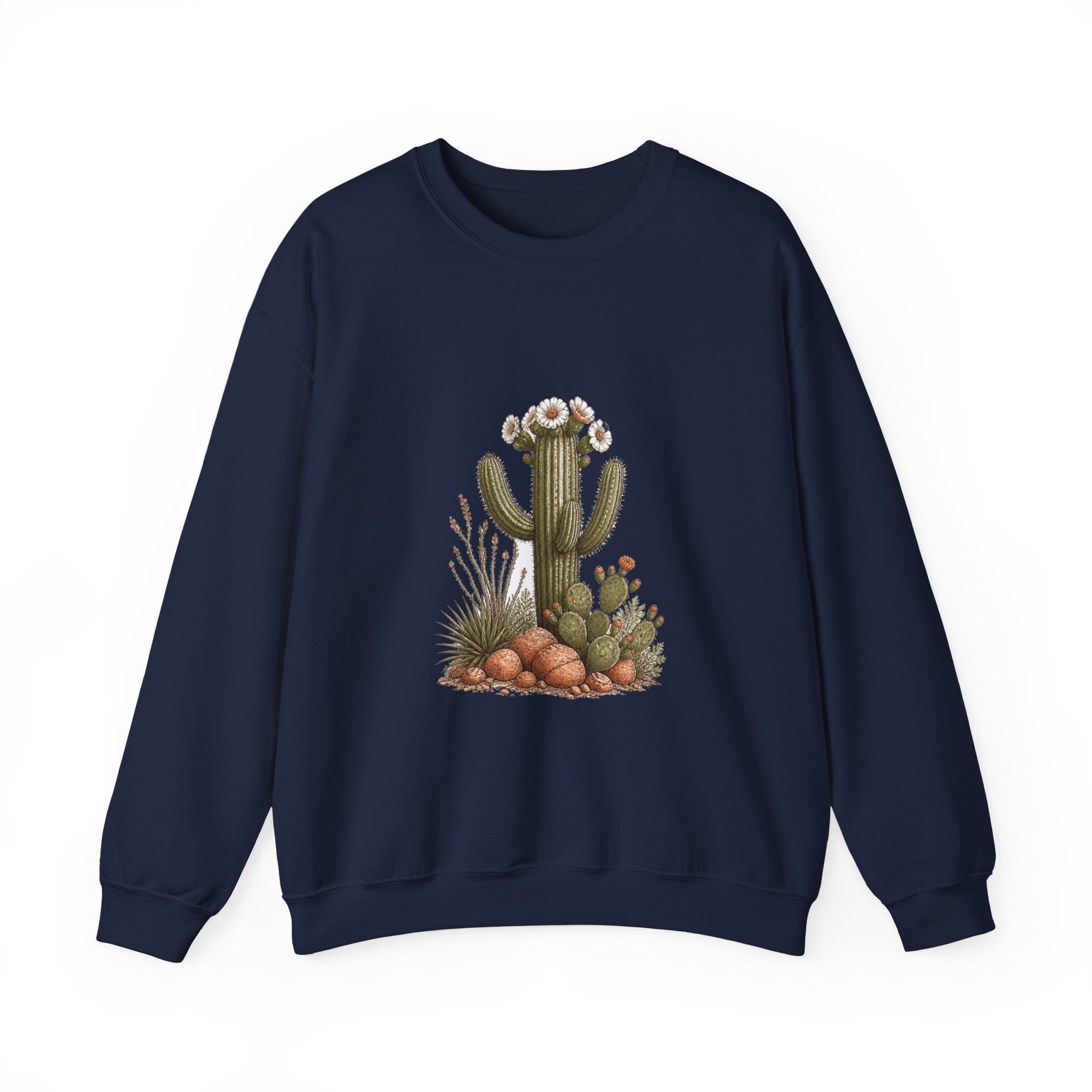 Matching Couple Sweatshirt - Desert & Rainforest Matching Couple Crewneck Sweatshirt Hand-Drawn Art His Hers Best Friend Gift - Design A