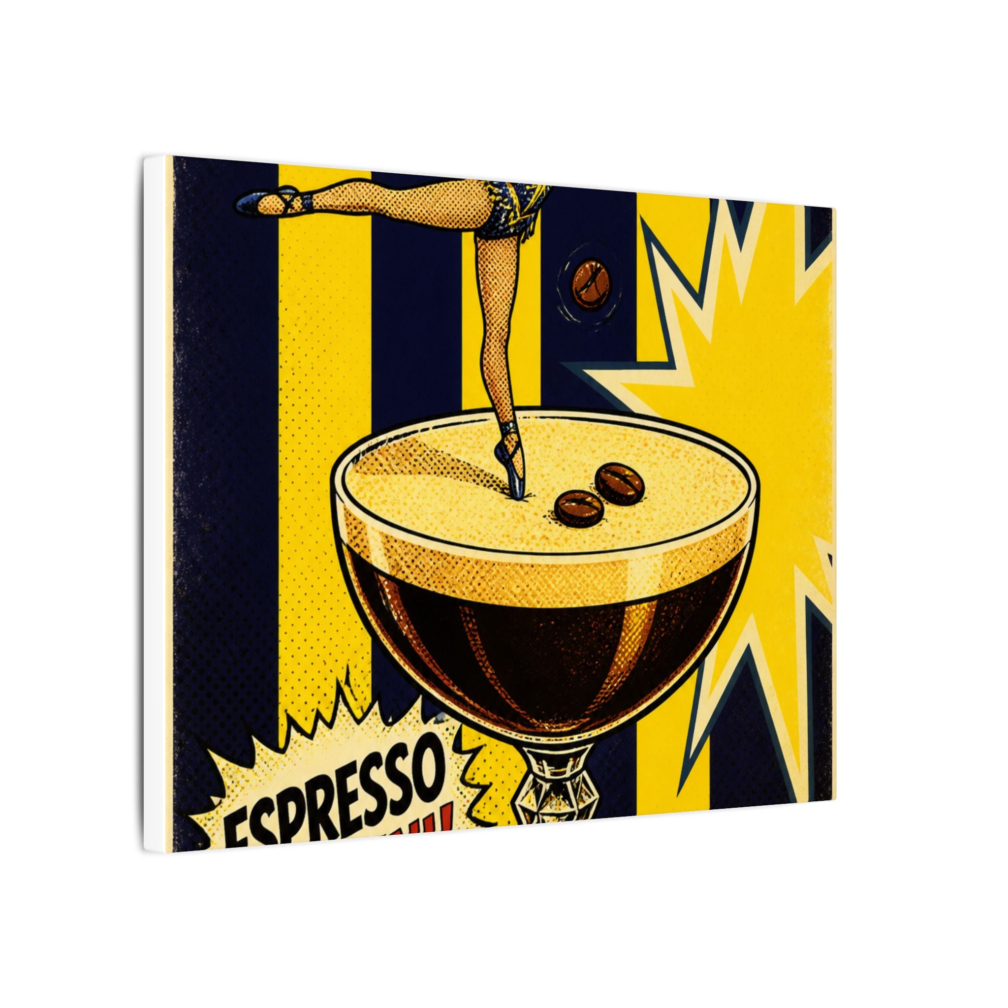 Espresso Martini Acrobat Wall Art Canvas 16×20 Pop Art Living Room Decor Maximalist Print