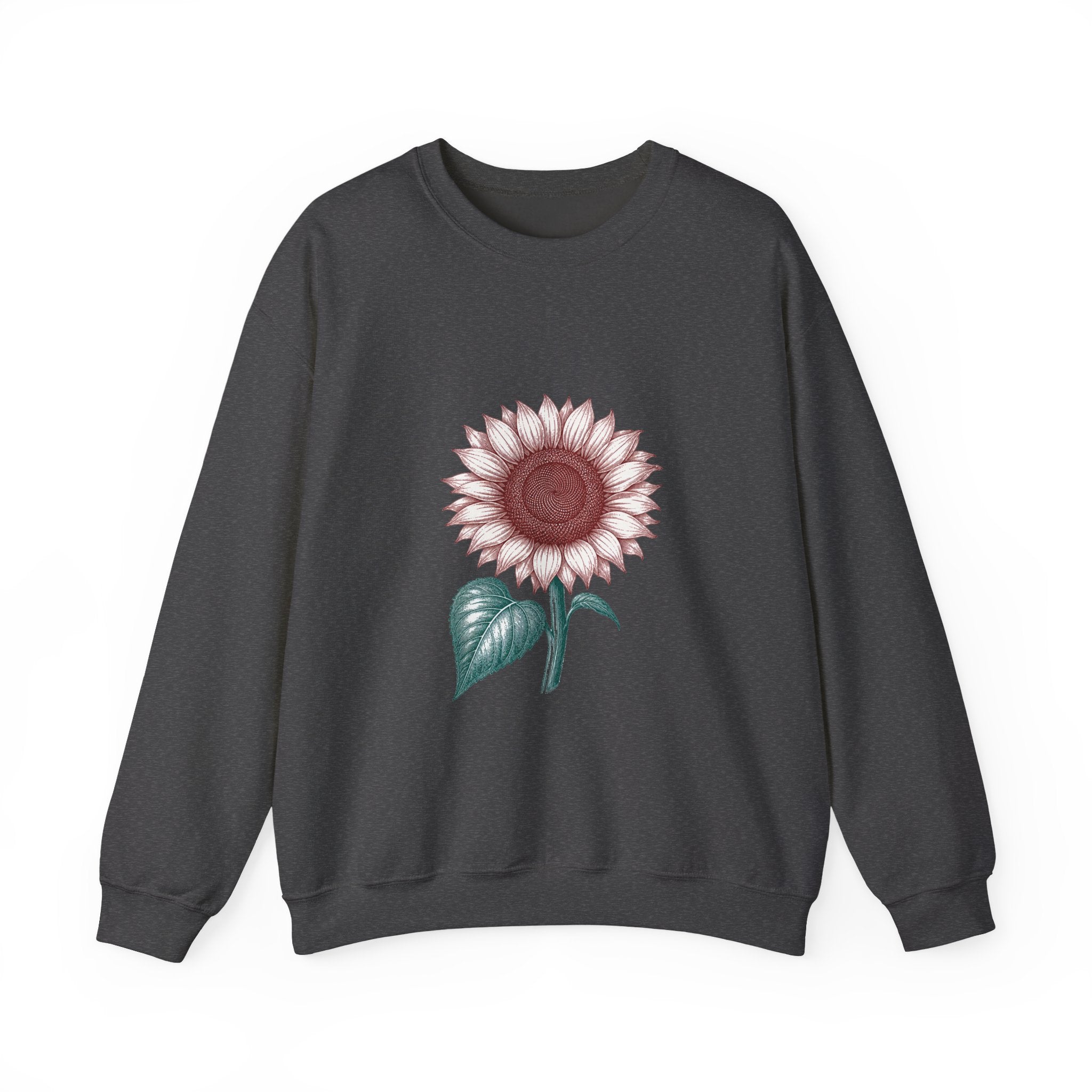 Matching Couple Sweatshirt - Sunflower & Moonflower Matching Couple Premium Fleece Sweatshirt Vintage Art His Hers Honeymoon Gift - Design A
