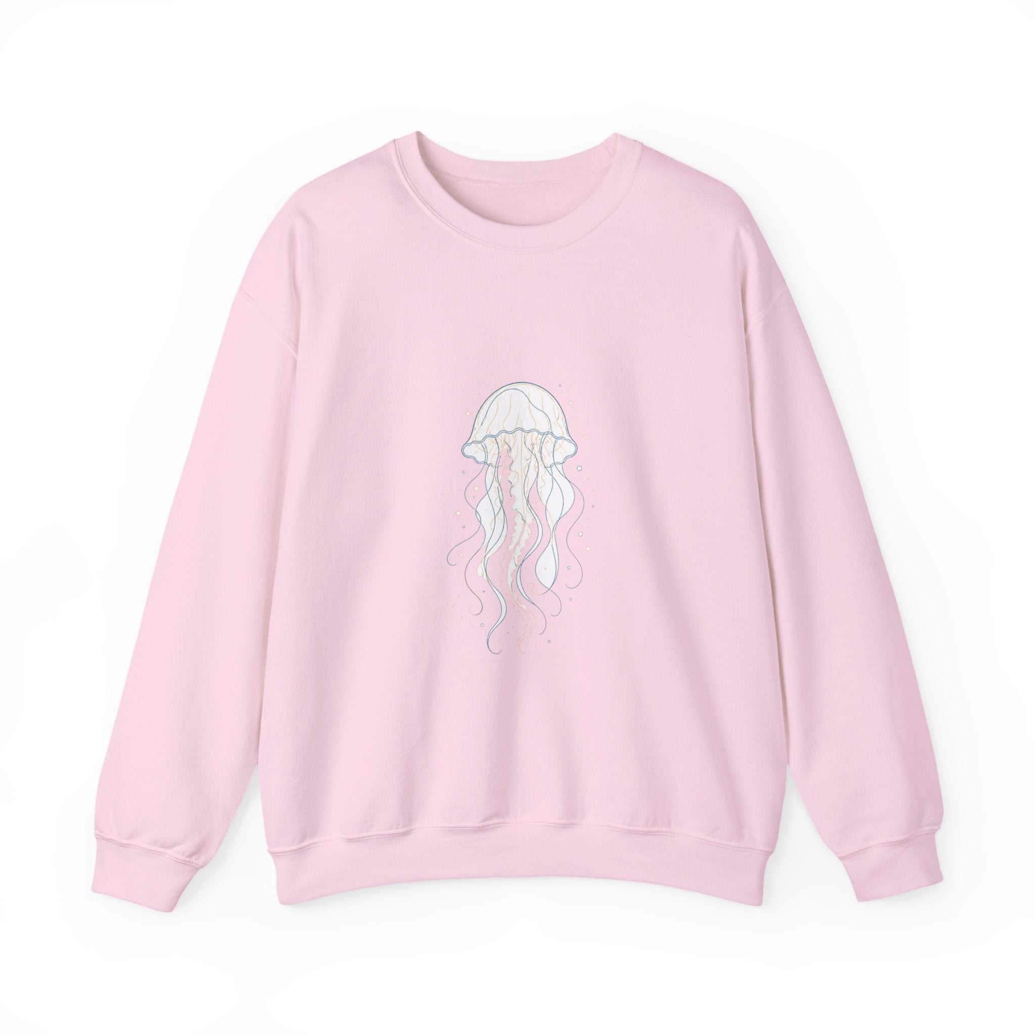 Matching Couple Sweatshirt - Octopus & Jellyfish Matching Couple Crewneck Sweatshirt Minimalist Art His Hers Valentine Gift - Design B