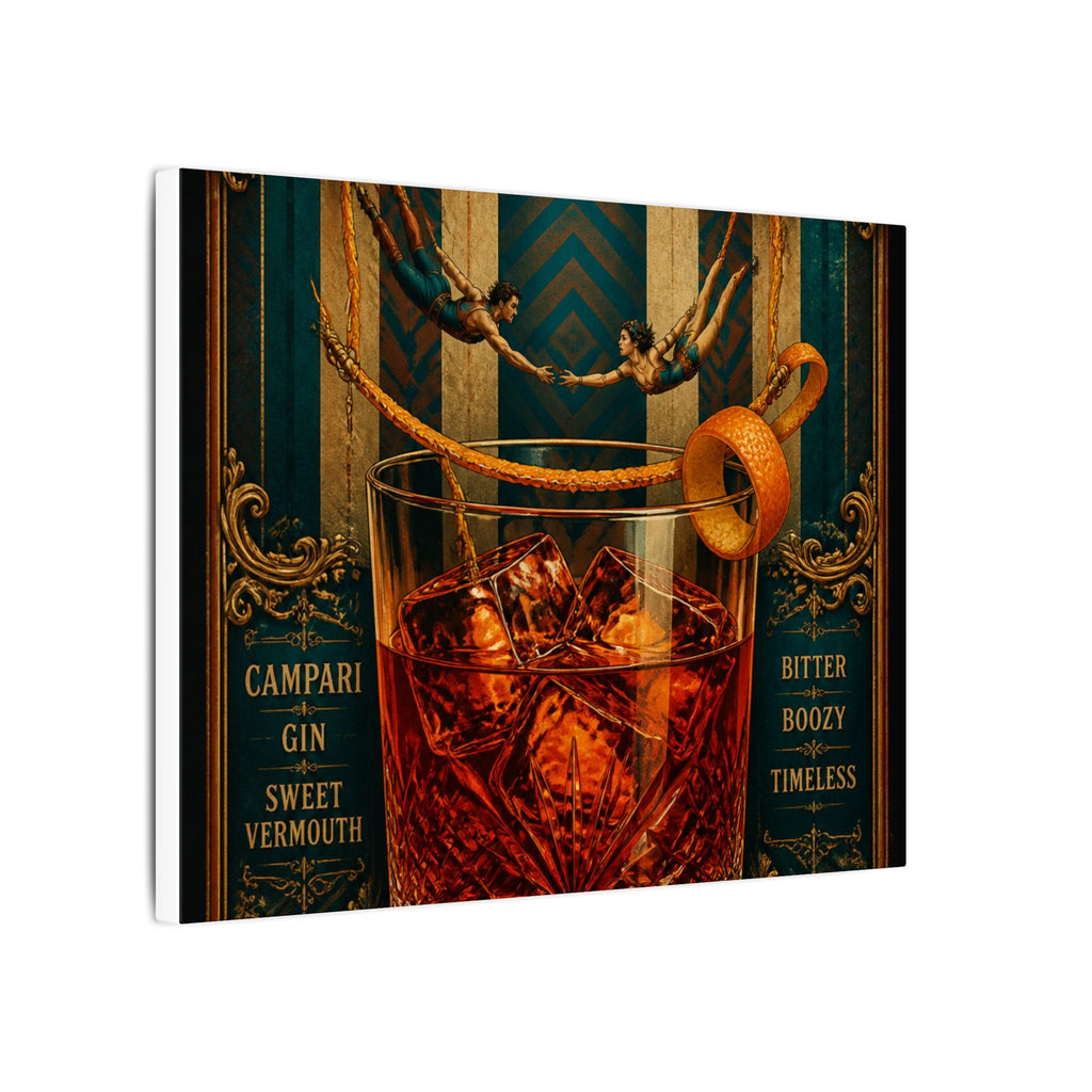 Negroni Trapeze Act Wall Art Canvas 16×20 Baroque Home Office Decor Maximalist Print