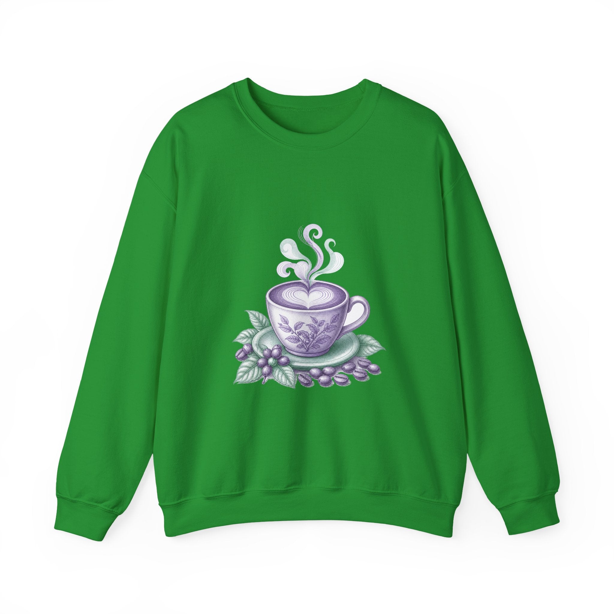 Matching Couple Sweatshirt - Coffee & Tea Matching Couple Premium Fleece Sweatshirt Vintage Art His Hers Honeymoon Gift - Design A