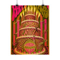 Birthday Cake Trapeze Wall Art Poster 24×36 Psychedelic Dining Room Decor Maximalist Print