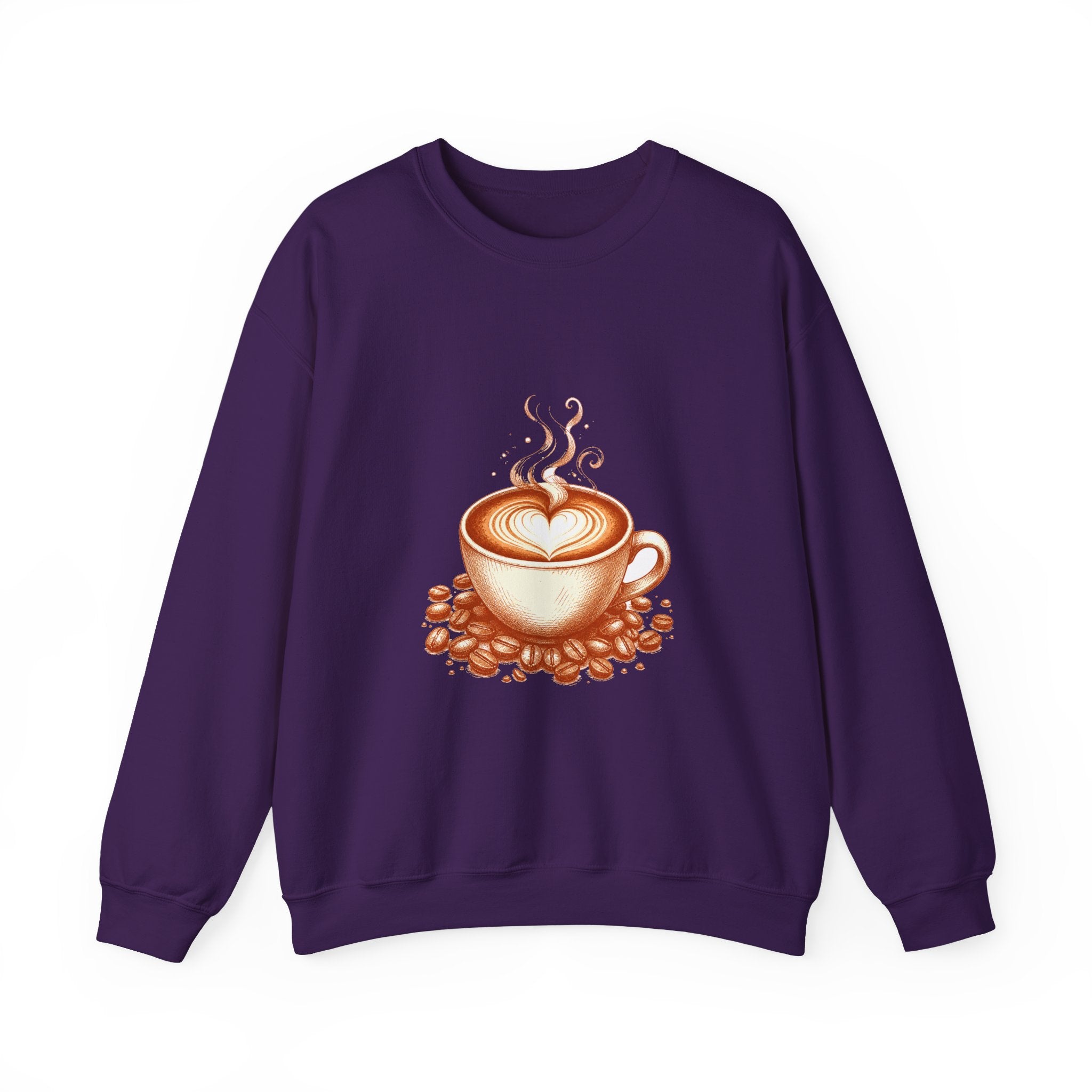 Matching Couple Sweatshirt - Coffee & Tea Matching Couple Crewneck Sweatshirt Hand-Drawn Art His Hers Best Friend Gift - Design A