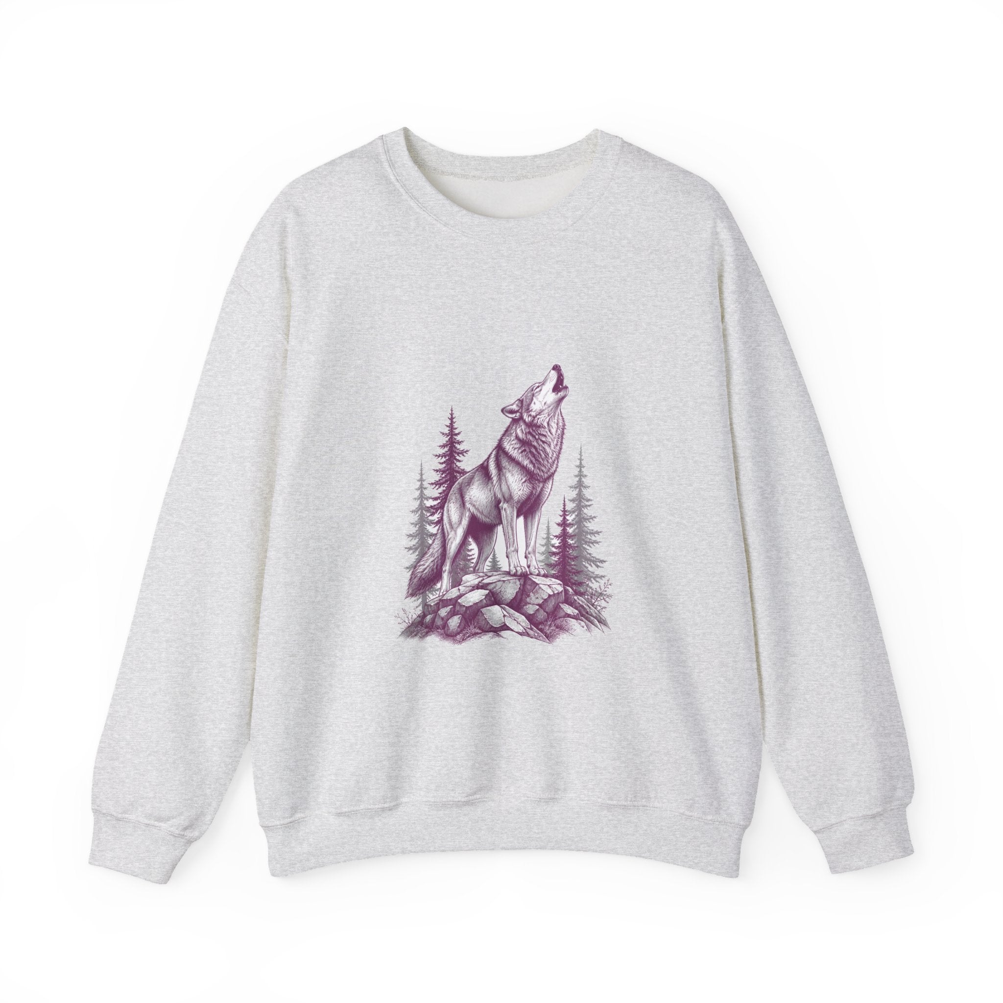 Matching Couple Sweatshirt - Wolf & Dove Matching Couple Comfort Colors Crew Hand-Drawn Art His Hers Anniversary Gift - Design A