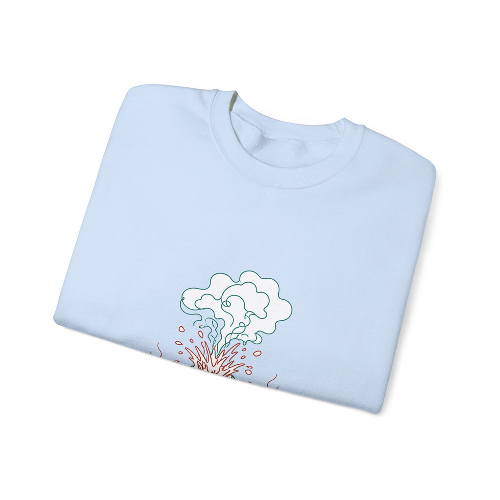Matching Couple Sweatshirt - Volcano & Glacier Matching Couple Comfort Colors Crew Minimalist Art His Hers Christmas Gift - Design A