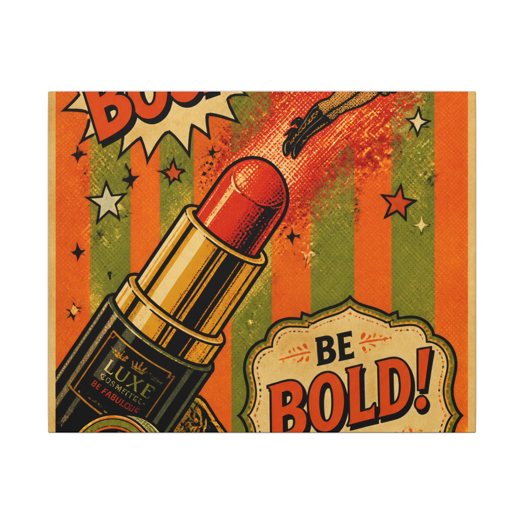 Lipstick Cannon Wall Art Canvas 16×20 Pop Art Living Room Decor Maximalist Print