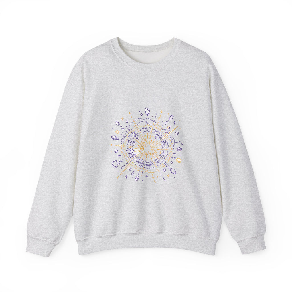 Matching Couple Sweatshirt - Galaxy & Supernova Matching Couple Crewneck Sweatshirt Minimalist Art His Hers Valentine Gift - Design B