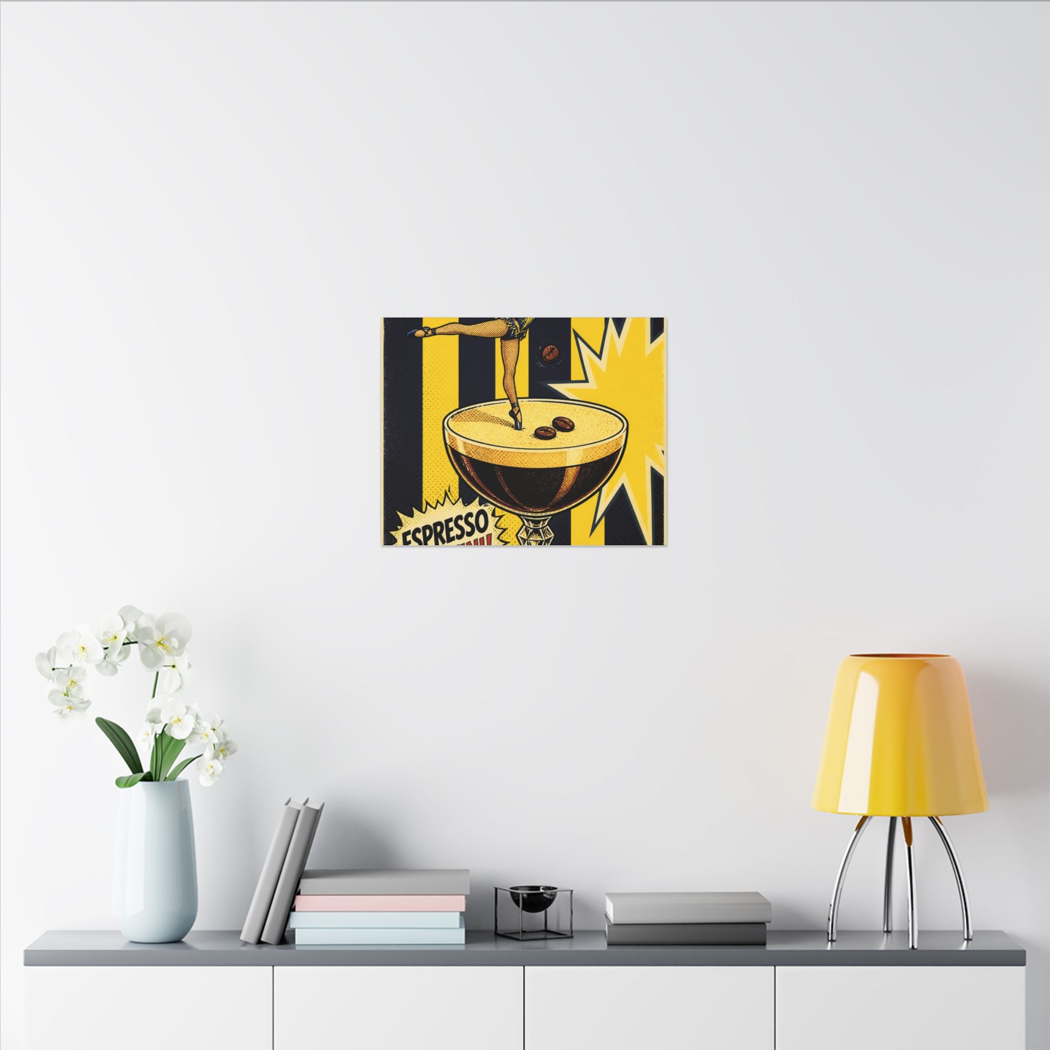 Espresso Martini Acrobat Wall Art Canvas 16×20 Pop Art Living Room Decor Maximalist Print