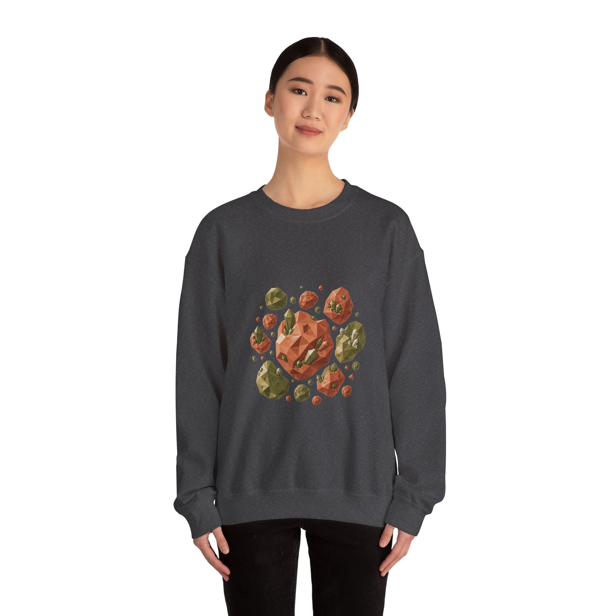 Matching Couple Sweatshirt - Comet & Asteroid Matching Couple Crewneck Sweatshirt Geometric Art His Hers Couple Gift - Design B