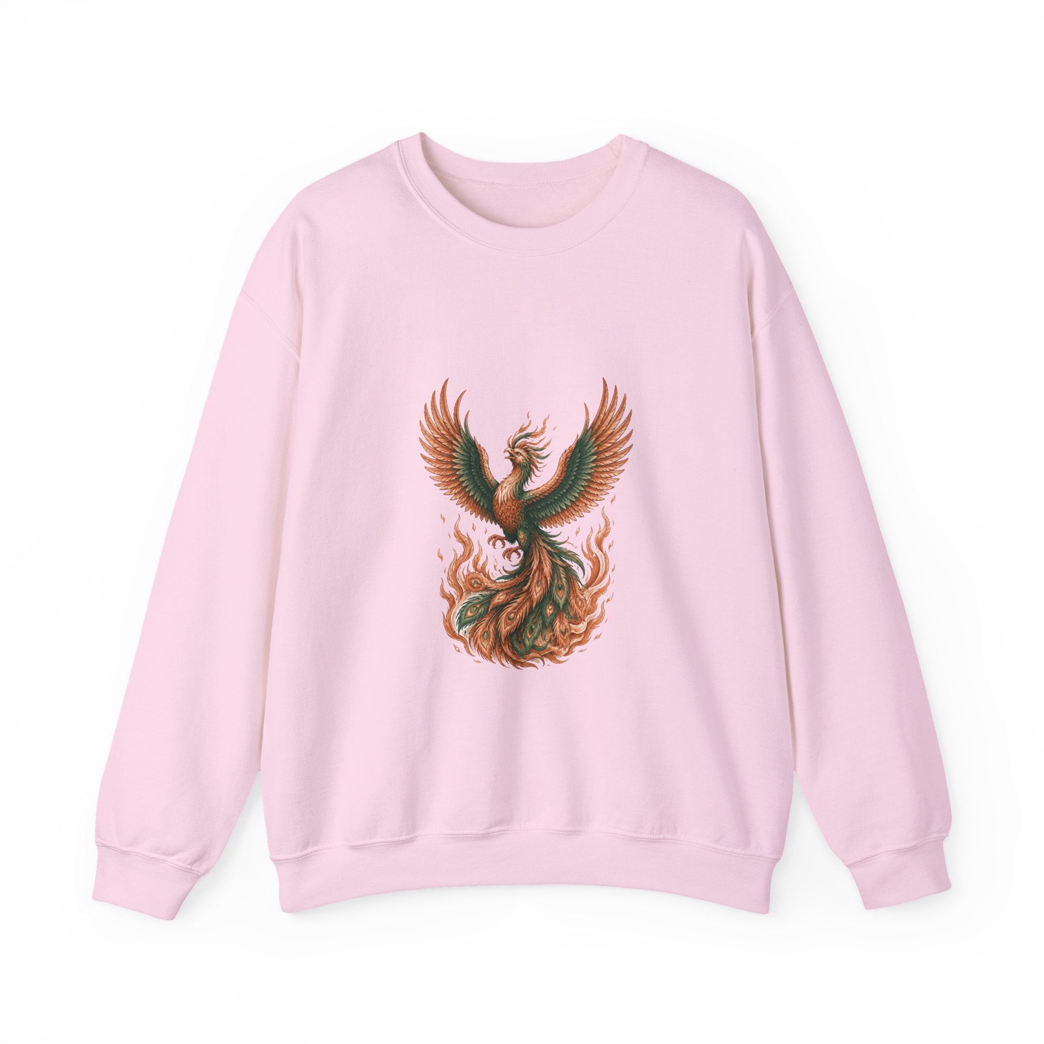 Matching Couple Sweatshirt - Dragon & Phoenix Matching Couple Comfort Colors Crew Hand-Drawn Art His Hers Anniversary Gift - Design B