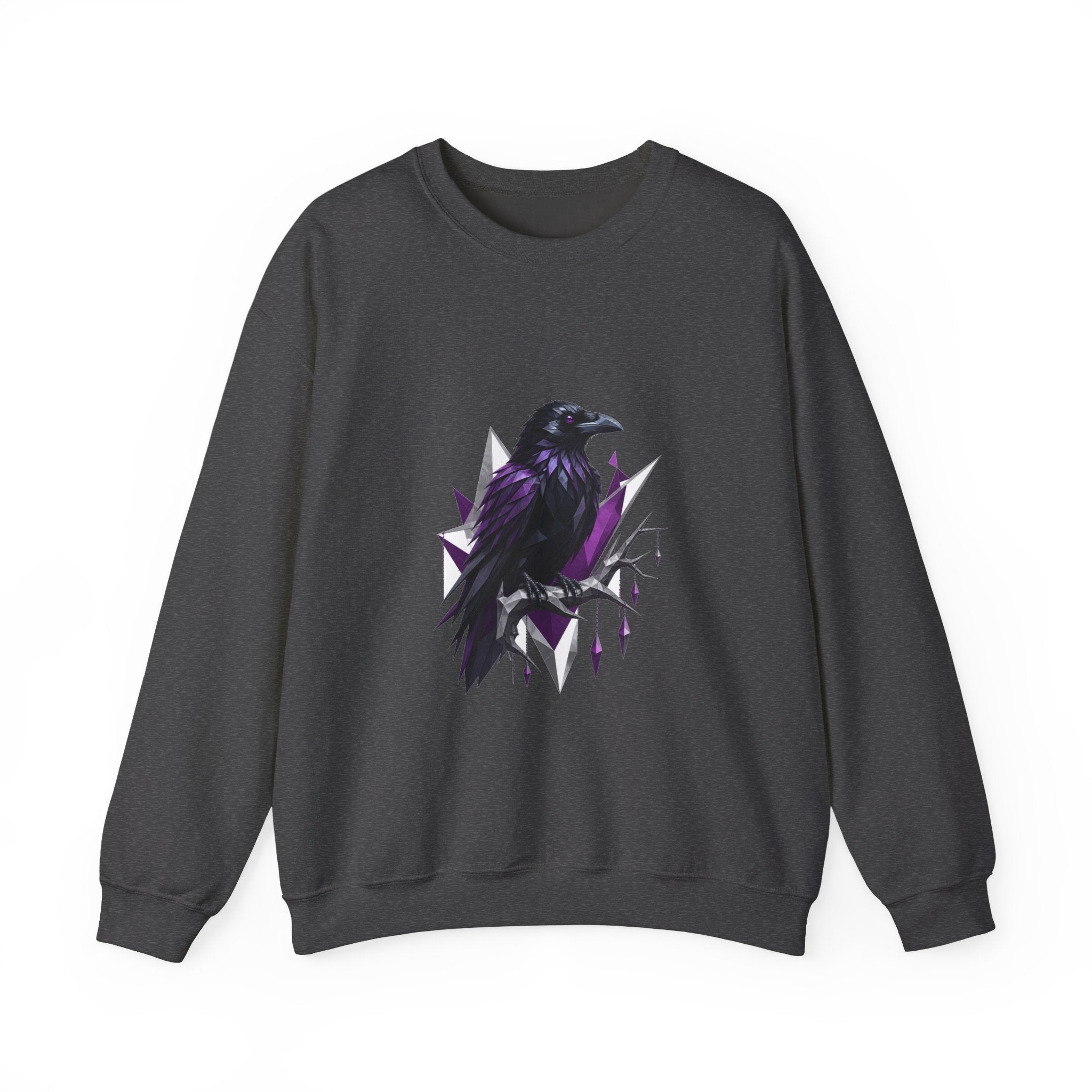 Matching Couple Sweatshirt - Raven & Swan Matching Couple Premium Fleece Sweatshirt Geometric Art His Hers Love Gift - Design A