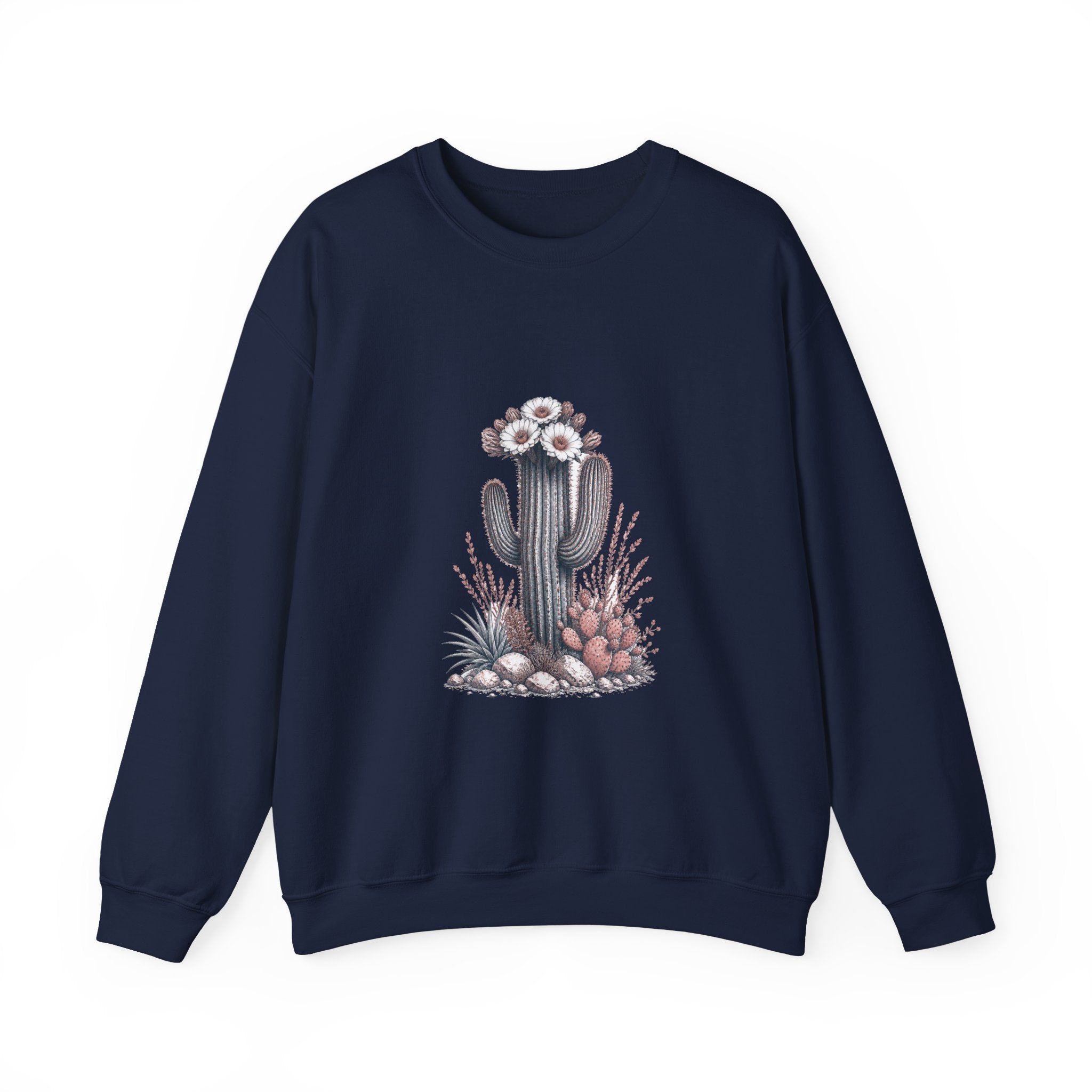 Matching Couple Sweatshirt - Desert & Rainforest Matching Couple Premium Fleece Sweatshirt Hand-Drawn Art His Hers Anniversary Gift - Design A