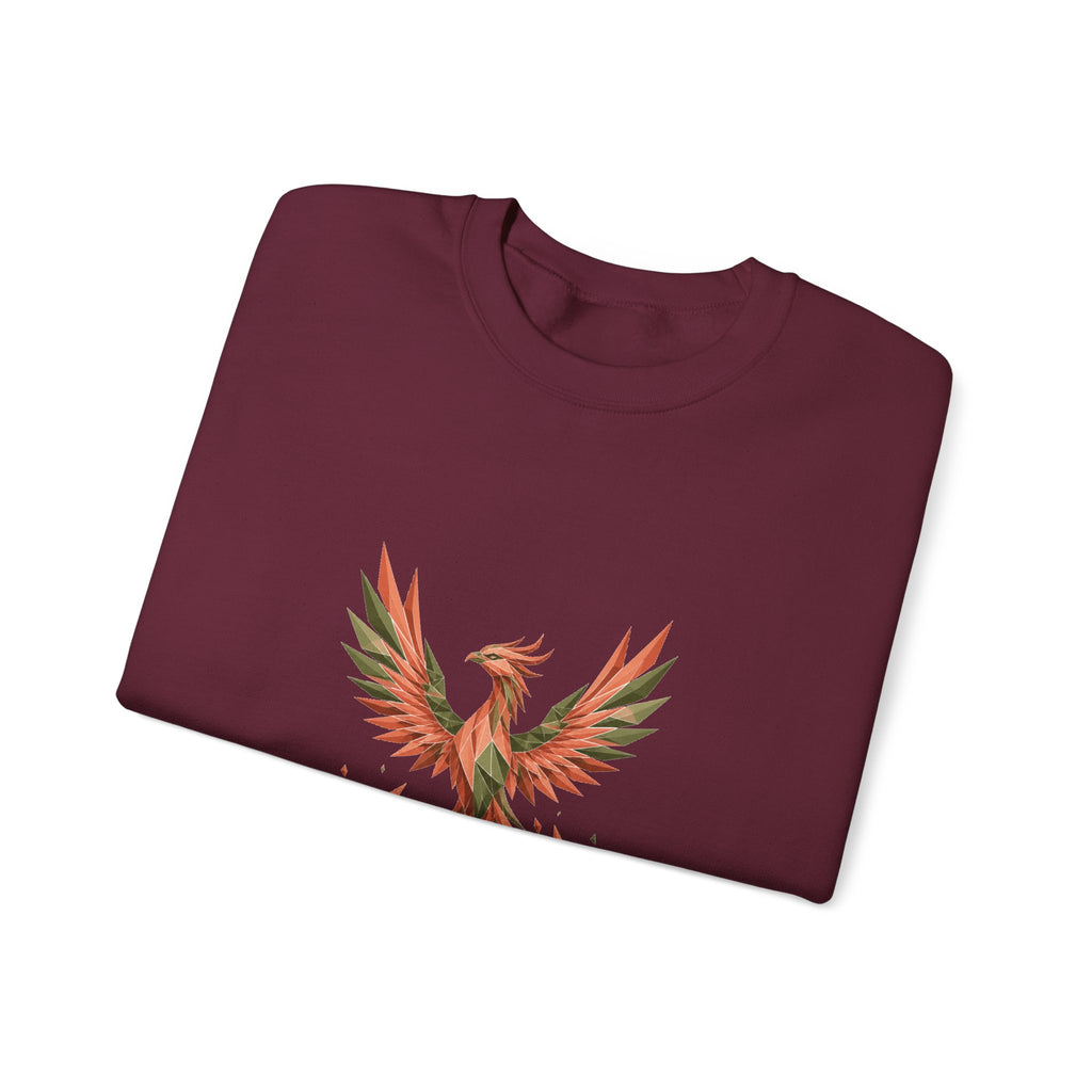 Matching Couple Sweatshirt - Dragon & Phoenix Matching Couple Comfort Colors Crew Geometric Art His Hers Love Gift - Design B