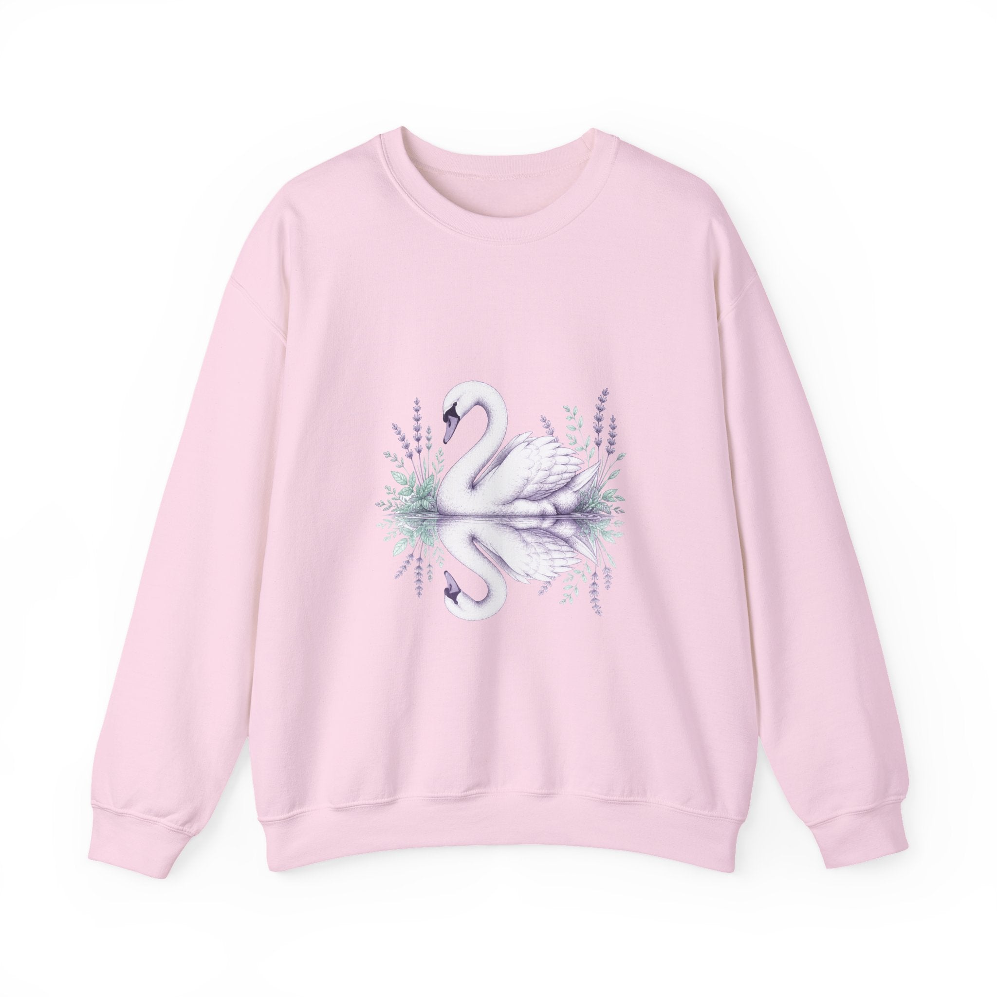 Matching Couple Sweatshirt - Raven & Swan Matching Couple Comfort Colors Crew Hand-Drawn Art His Hers Anniversary Gift - Design B