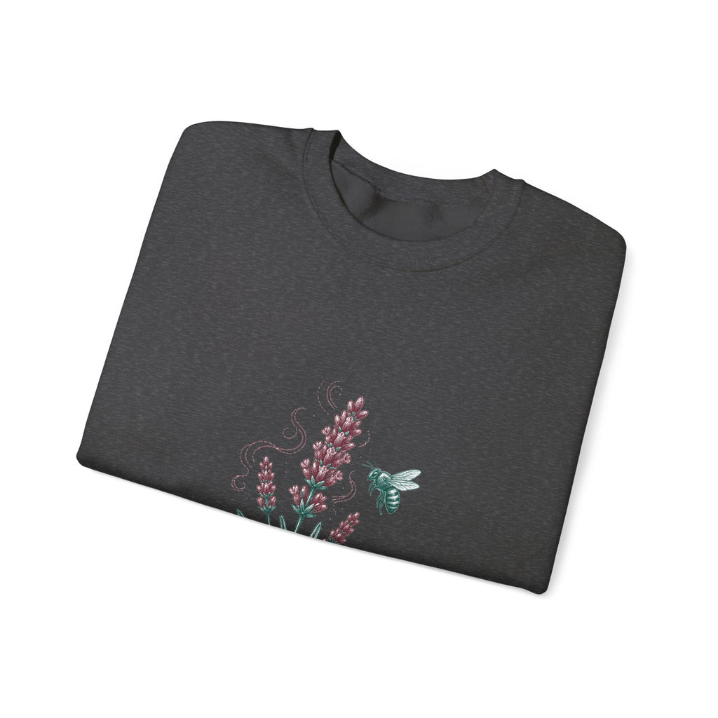 Matching Couple Sweatshirt - Lavender & Thistle Matching Couple Comfort Colors Crew Hand-Drawn Art His Hers Anniversary Gift - Design A