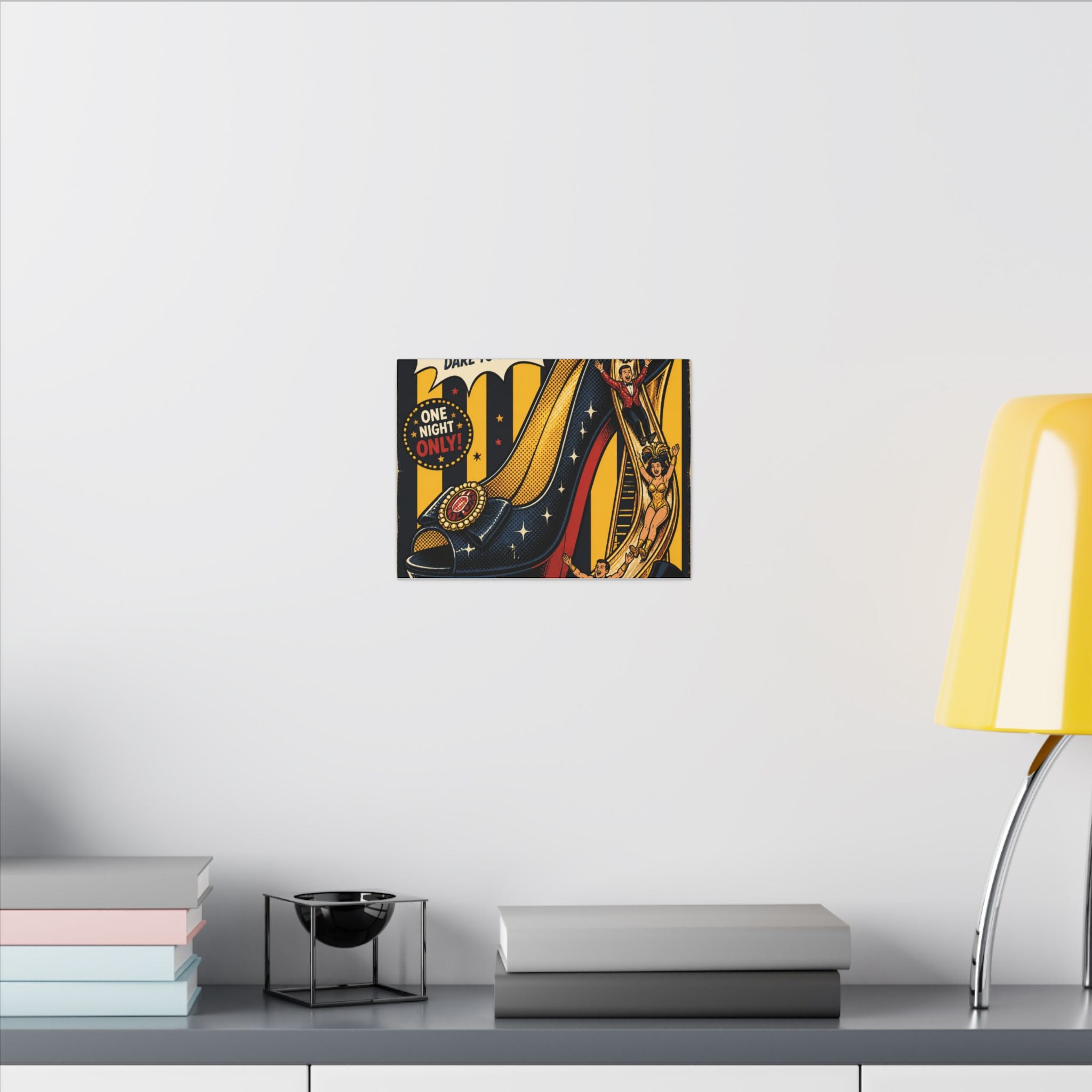 High Heel Slide Wall Art Canvas 16×20 Pop Art Living Room Decor Maximalist Print