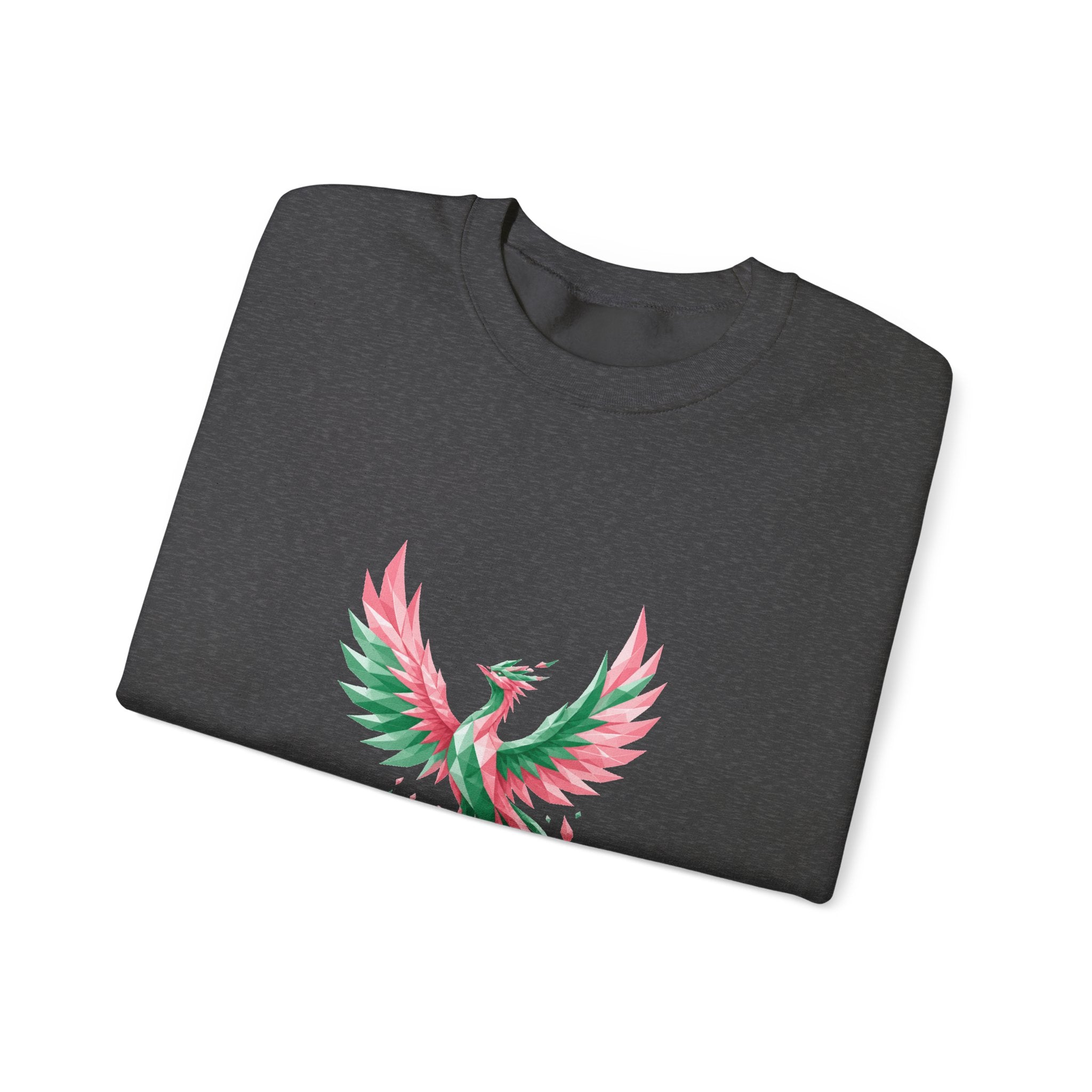 Matching Couple Sweatshirt - Dragon & Phoenix Matching Couple Premium Fleece Sweatshirt Geometric Art His Hers Love Gift - Design B