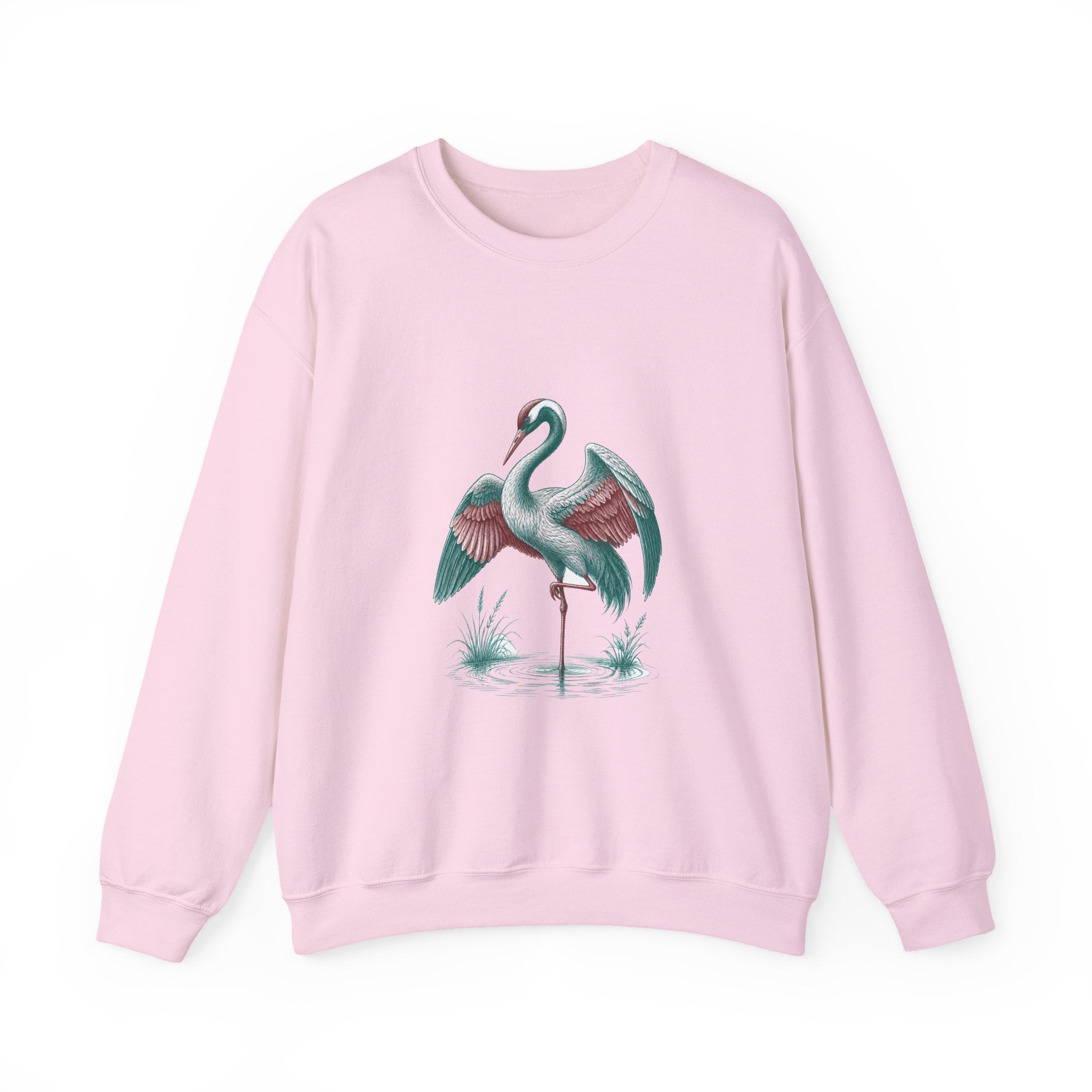 Matching Couple Sweatshirt - Tiger & Crane Matching Couple Crewneck Sweatshirt Vintage Art His Hers Wedding Gift - Design B