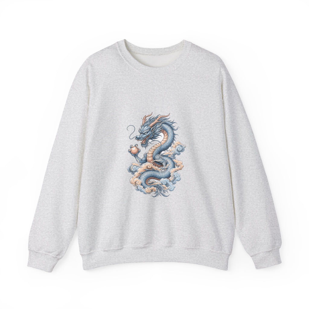 Matching Couple Sweatshirt - Dragon & Phoenix Matching Couple Premium Fleece Sweatshirt Hand-Drawn Art His Hers Anniversary Gift - Design A