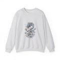 Matching Couple Sweatshirt - Dragon & Phoenix Matching Couple Premium Fleece Sweatshirt Hand-Drawn Art His Hers Anniversary Gift - Design A