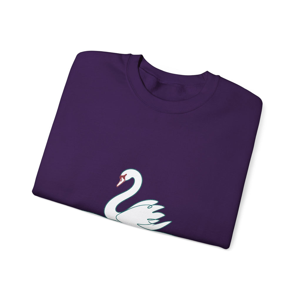 Matching Couple Sweatshirt - Raven & Swan Matching Couple Premium Fleece Sweatshirt Minimalist Art His Hers Christmas Gift - Design B