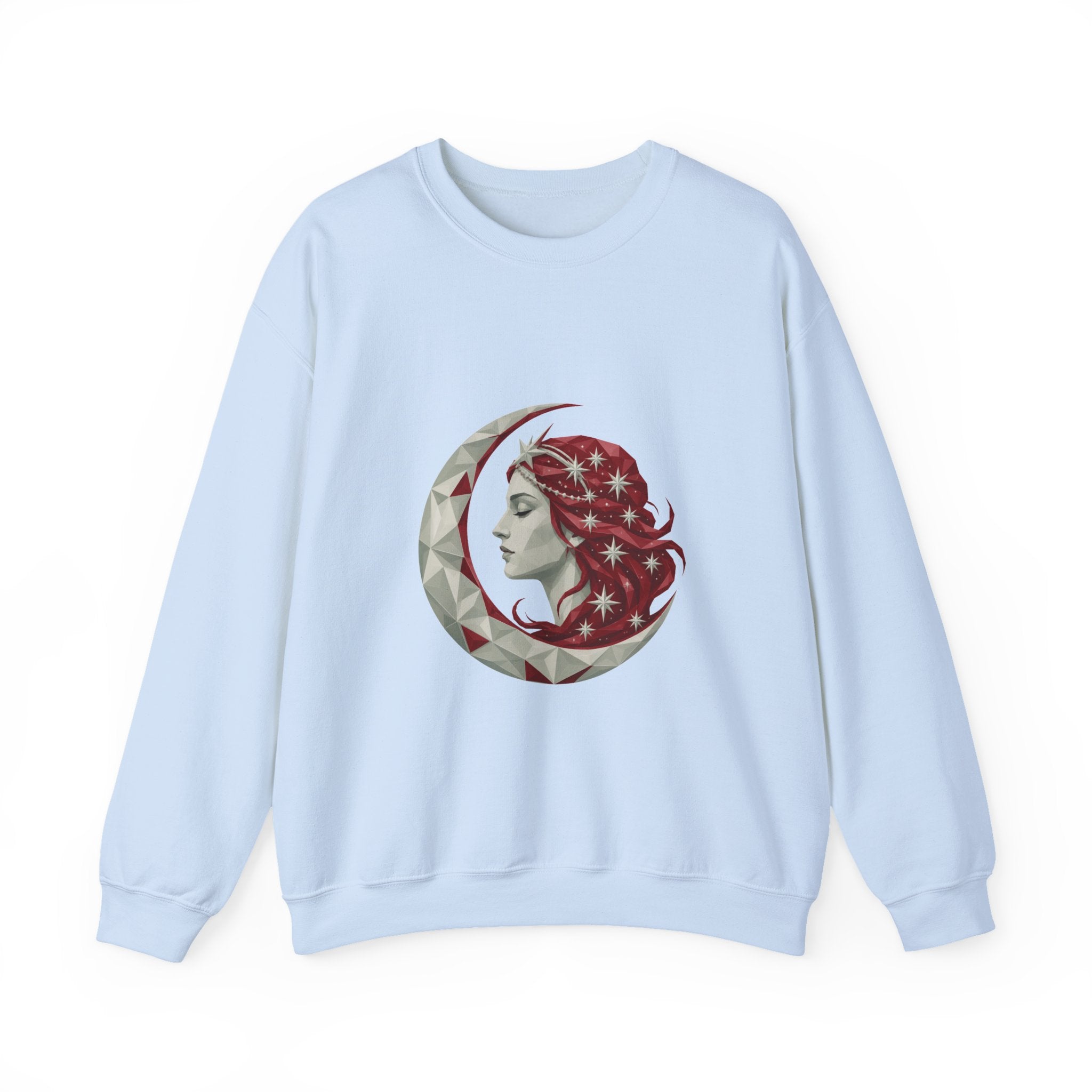 Matching Couple Sweatshirt - Helios & Selene Matching Couple Premium Fleece Sweatshirt Geometric Art His Hers Love Gift - Design B