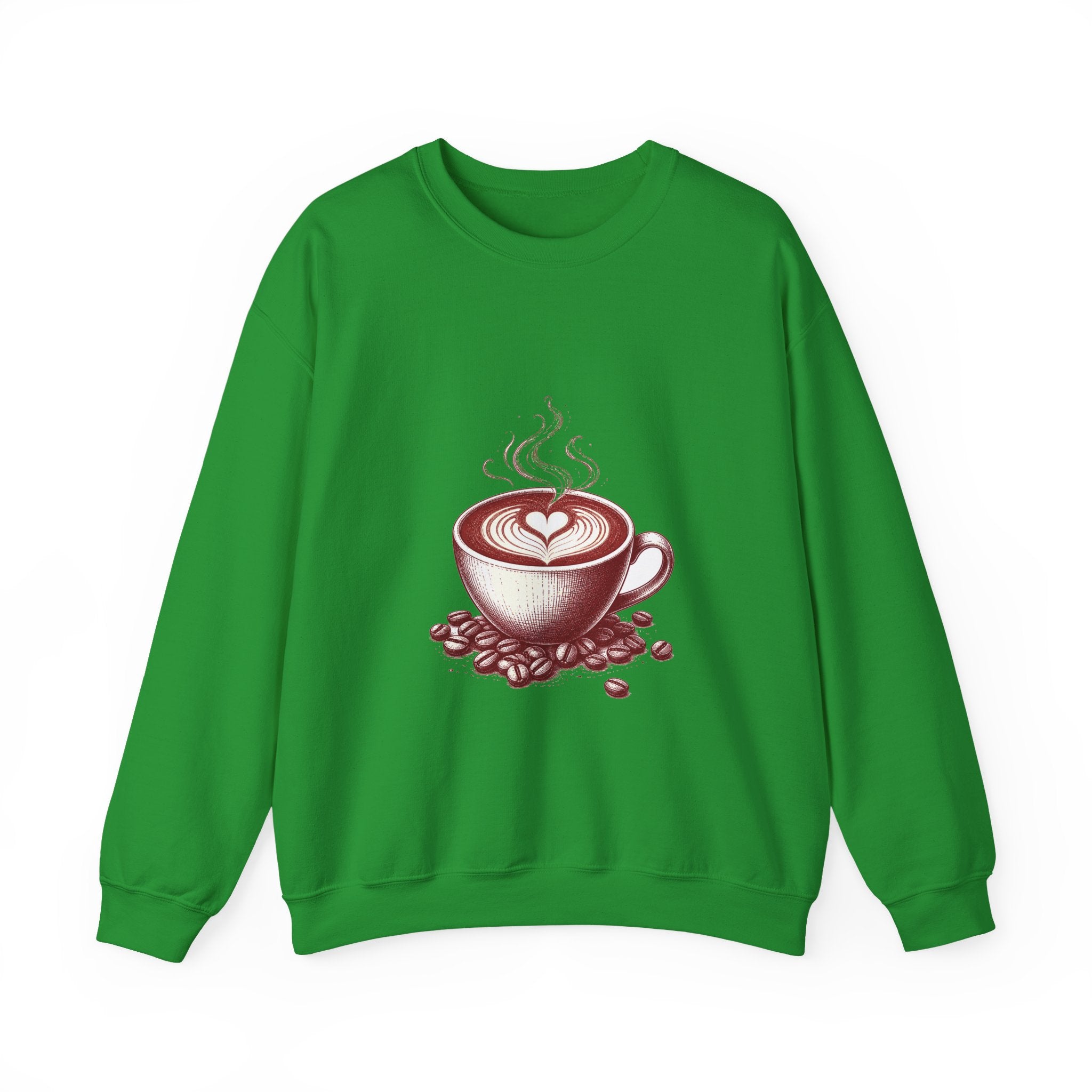 Matching Couple Sweatshirt - Coffee & Tea Matching Couple Comfort Colors Crew Hand-Drawn Art His Hers Anniversary Gift - Design A