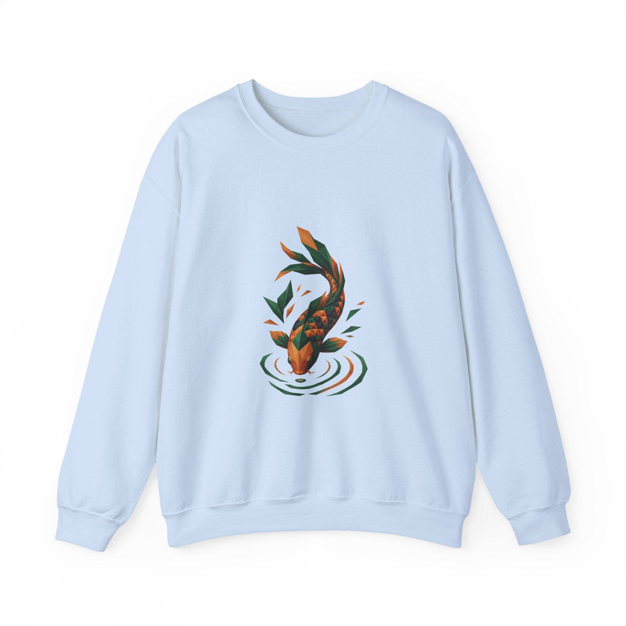 Matching Couple Sweatshirt - Koi Fish Yin Yang Matching Couple Comfort Colors Crew Geometric Art His Hers Love Gift - Design B