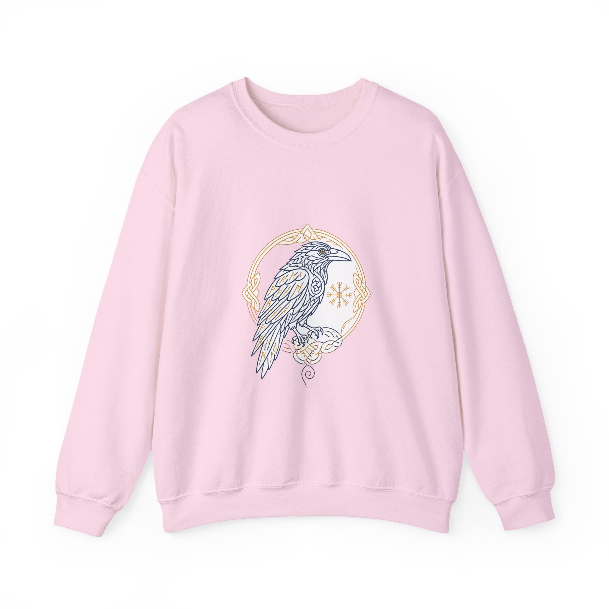 Matching Couple Sweatshirt - Huginn & Muninn Matching Couple Premium Fleece Sweatshirt Minimalist Art His Hers Christmas Gift - Design A