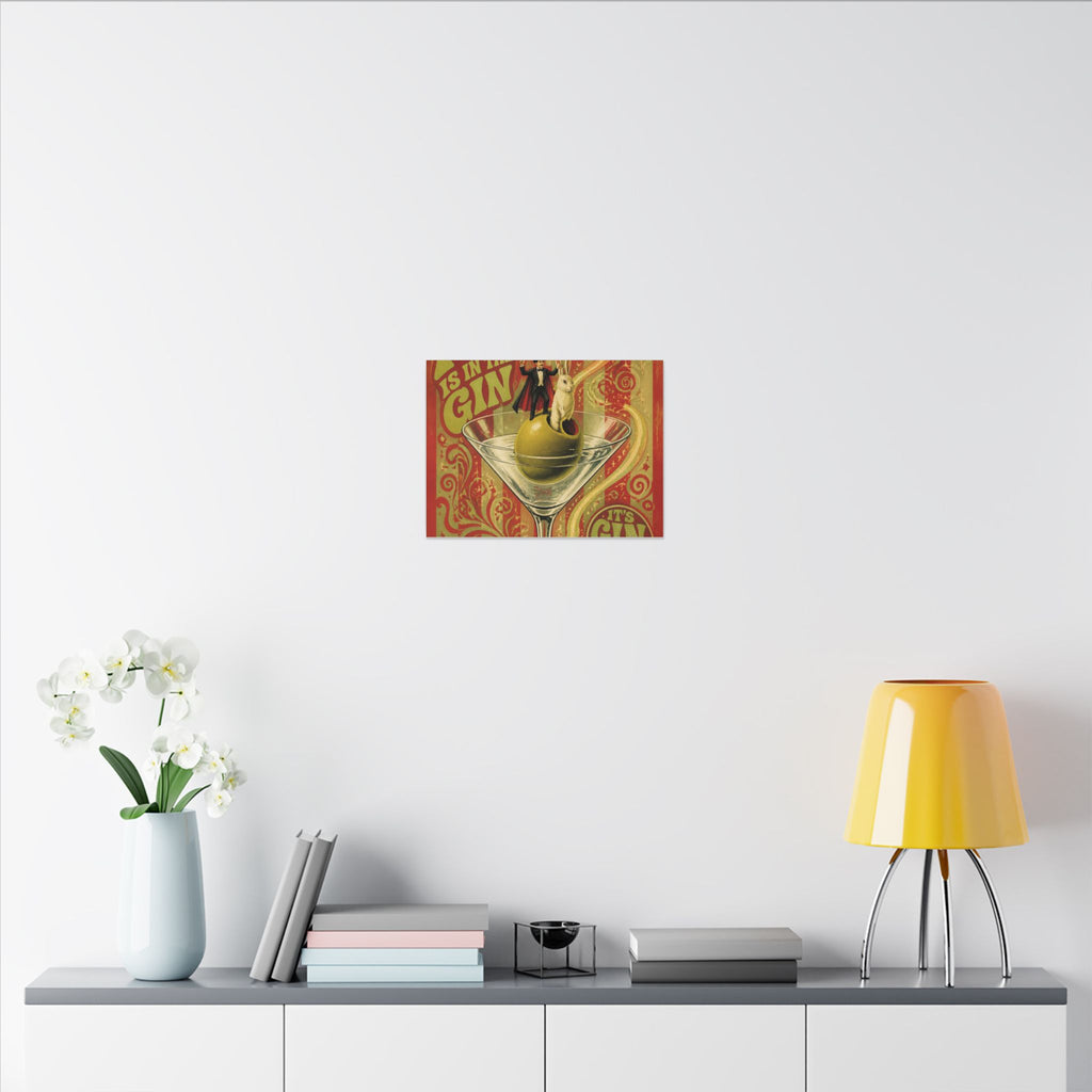 Martini Magician Wall Art Canvas 24×36 Psychedelic Dining Room Decor Maximalist Print