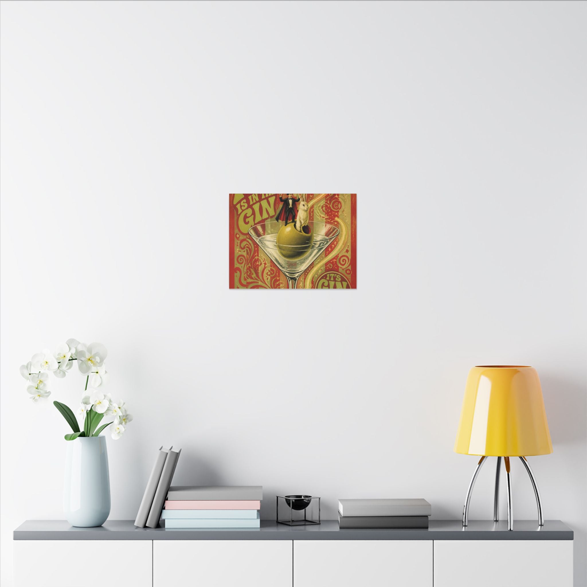 Martini Magician Wall Art Canvas 24×36 Psychedelic Dining Room Decor Maximalist Print