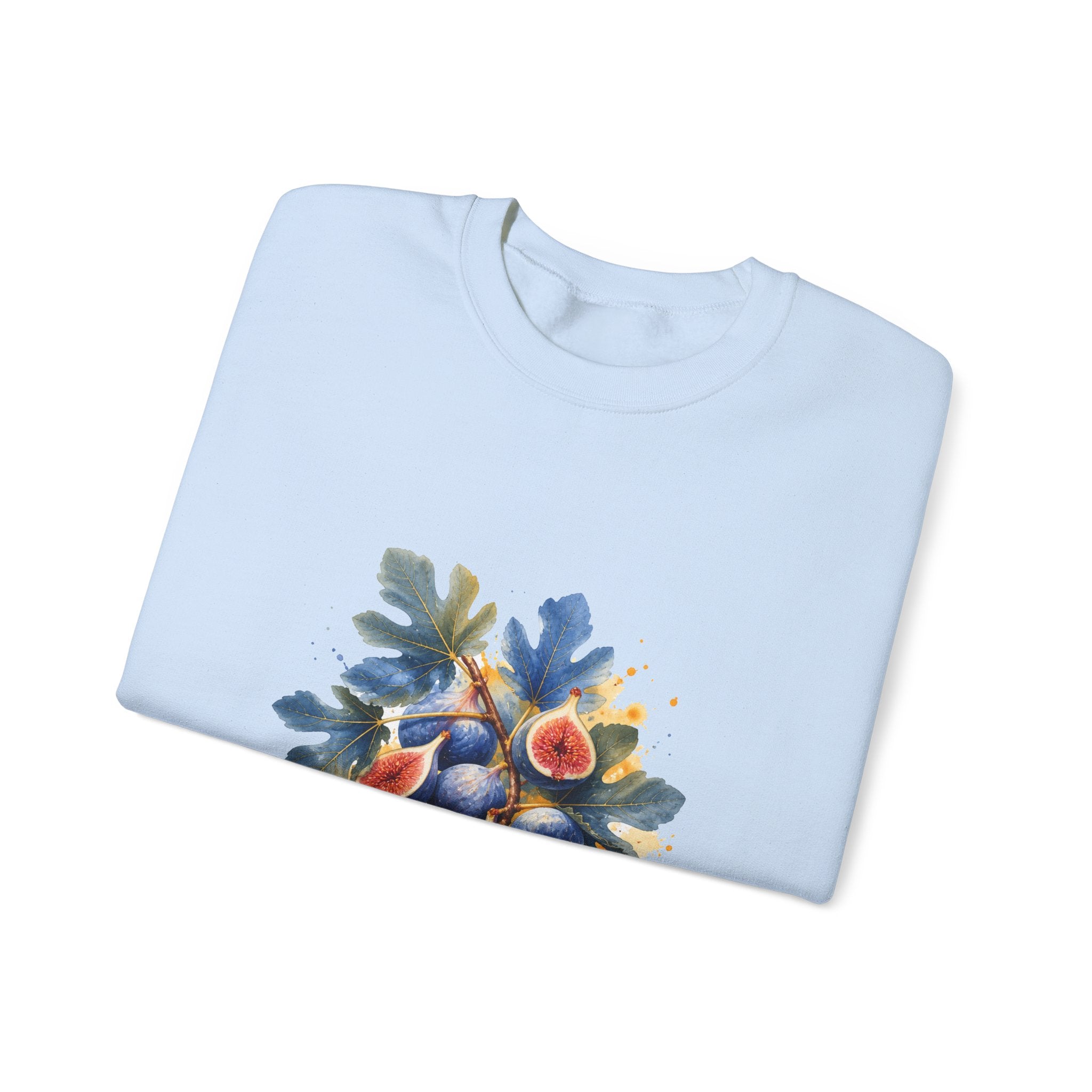 Matching Couple Sweatshirt - Olive Branch & Fig Matching Couple Premium Fleece Sweatshirt Watercolor Art His Hers Birthday Gift - Design B
