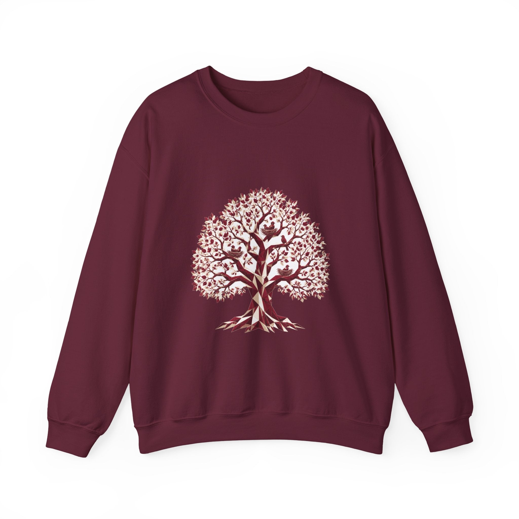 Matching Couple Sweatshirt - Ancient Oak & Deep Roots Matching Couple Premium Fleece Sweatshirt Geometric Art His Hers Love Gift - Design A