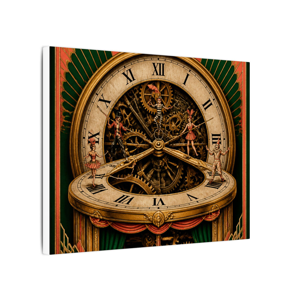 Pocket Watch Performers Wall Art Canvas 24×36 Art Deco Bar Area Decor Maximalist Print