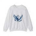 Matching Couple Sweatshirt - Eagle & Whale Matching Couple Comfort Colors Crew Hand-Drawn Art His Hers Anniversary Gift - Design A