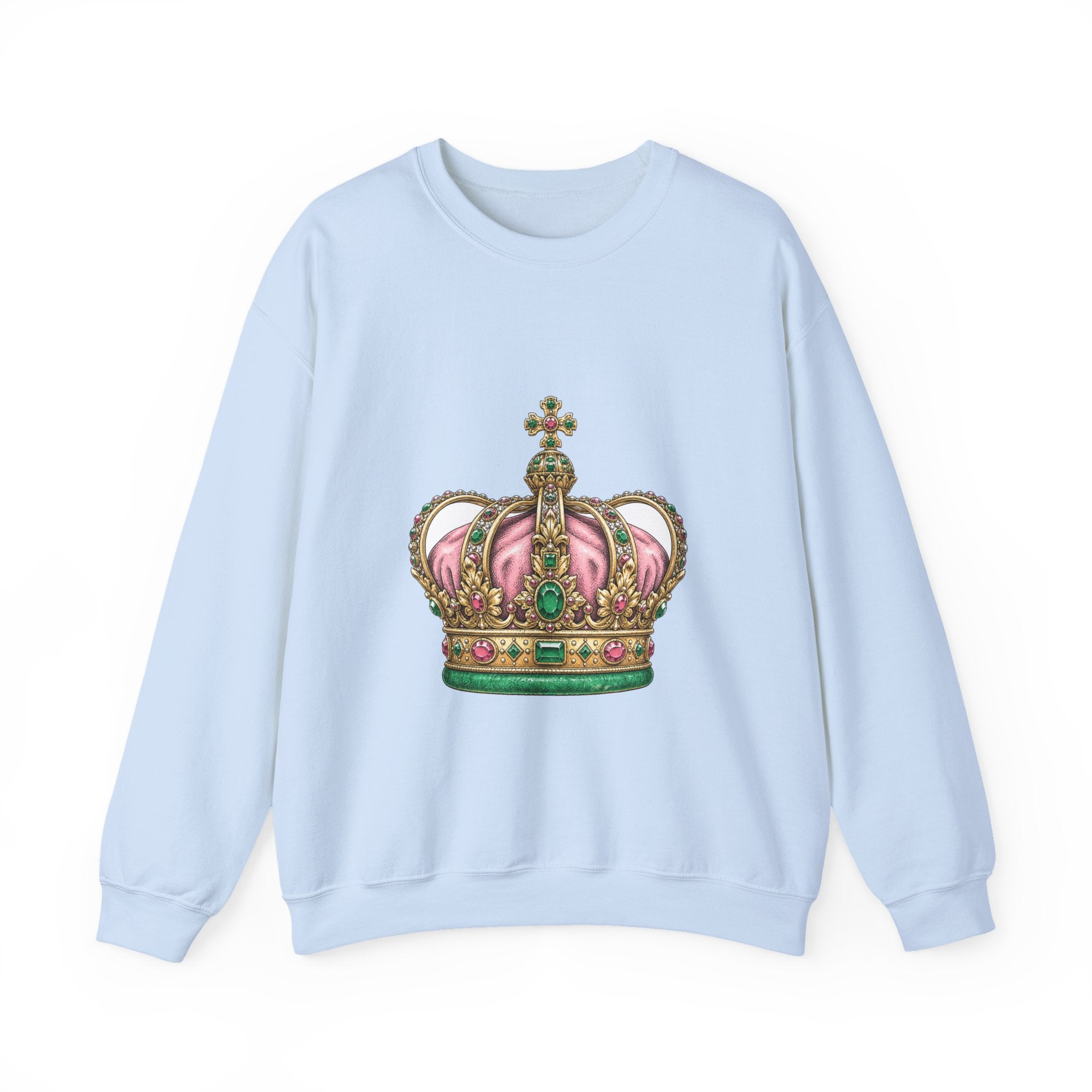 Matching Couple Sweatshirt - Crown & Shield Matching Couple Comfort Colors Crew Hand-Drawn Art His Hers Anniversary Gift - Design A
