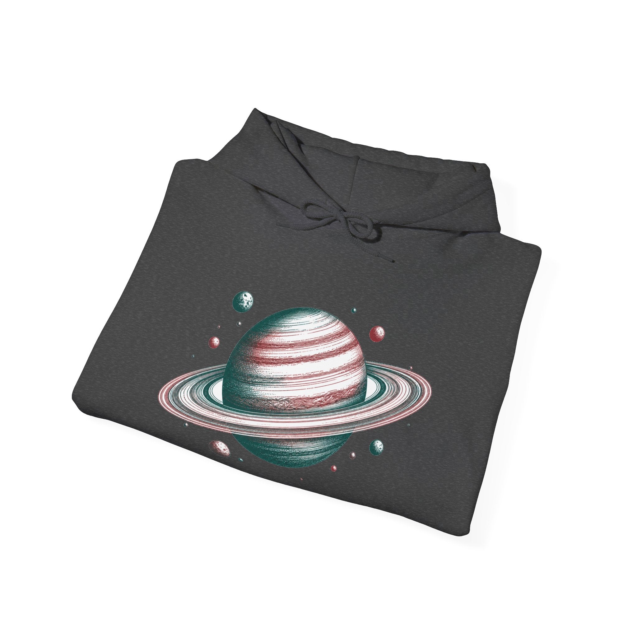 Matching Couple Sweatshirt - Saturn & Jupiter Matching Couple Hooded Sweatshirt Hand-Drawn Art His Hers Best Friend Gift - Design A